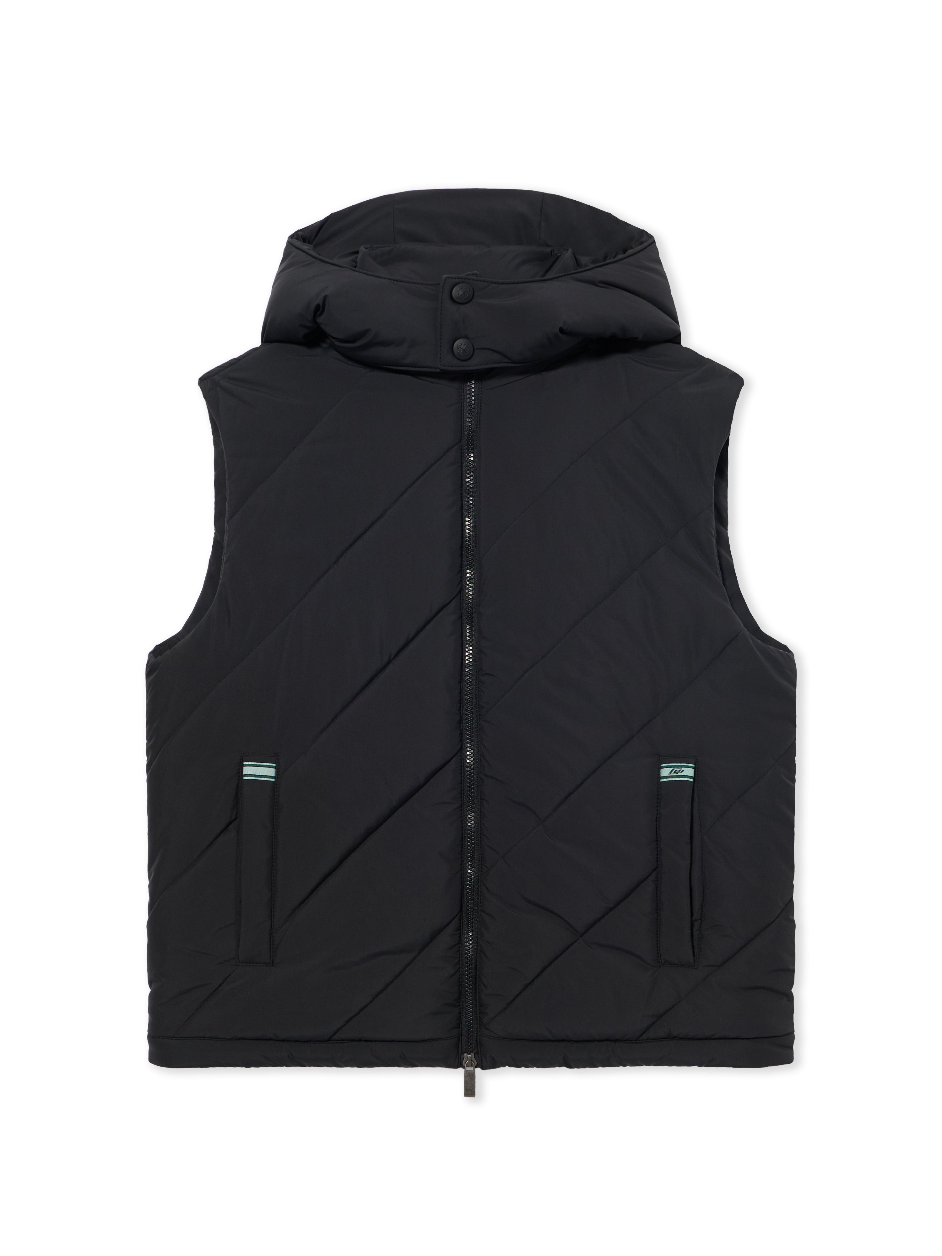 Off-White Arrow Diagonal Puffer Vest Black