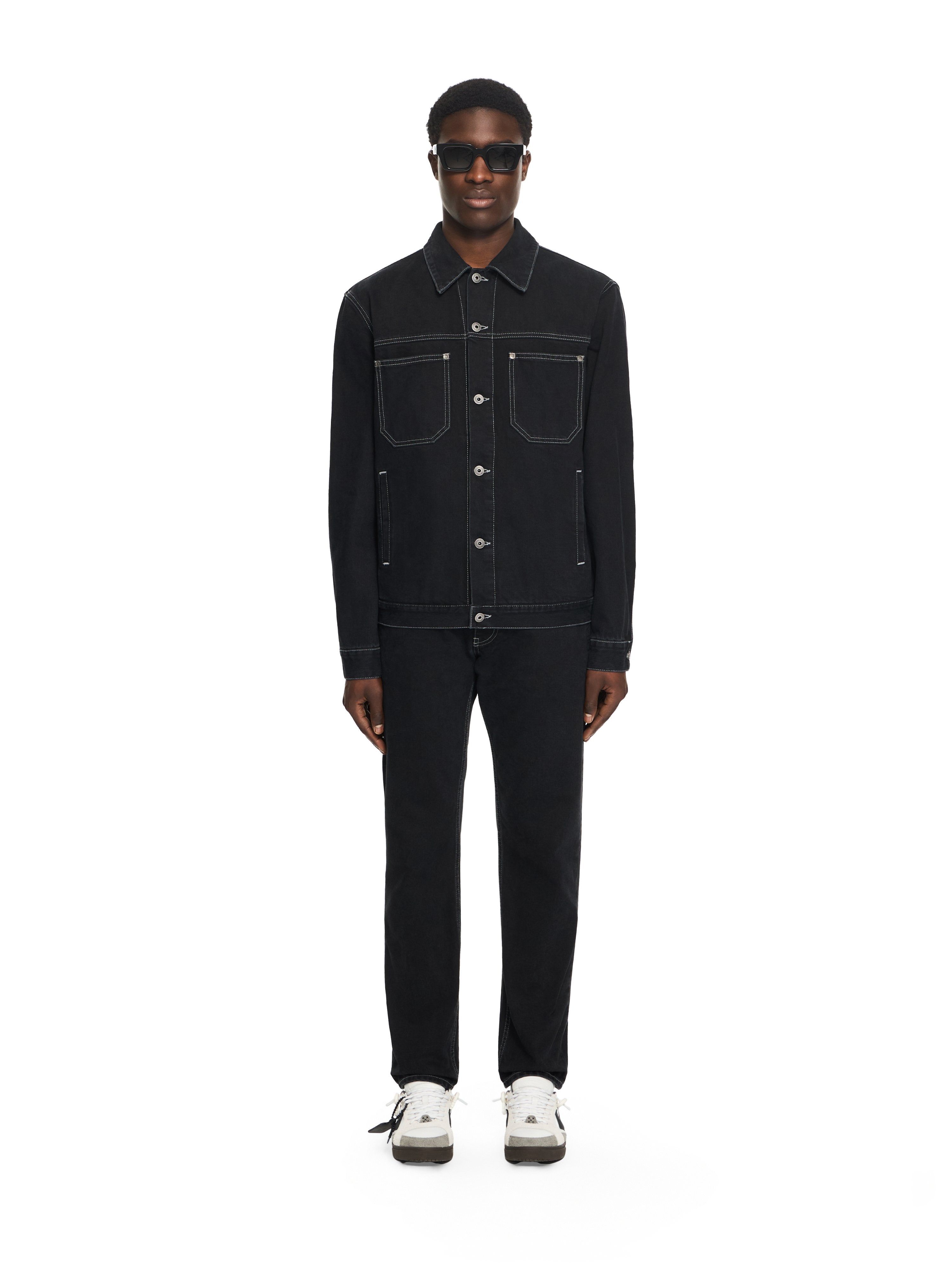 Off-White Half Arrow Tapered Jeans Grey