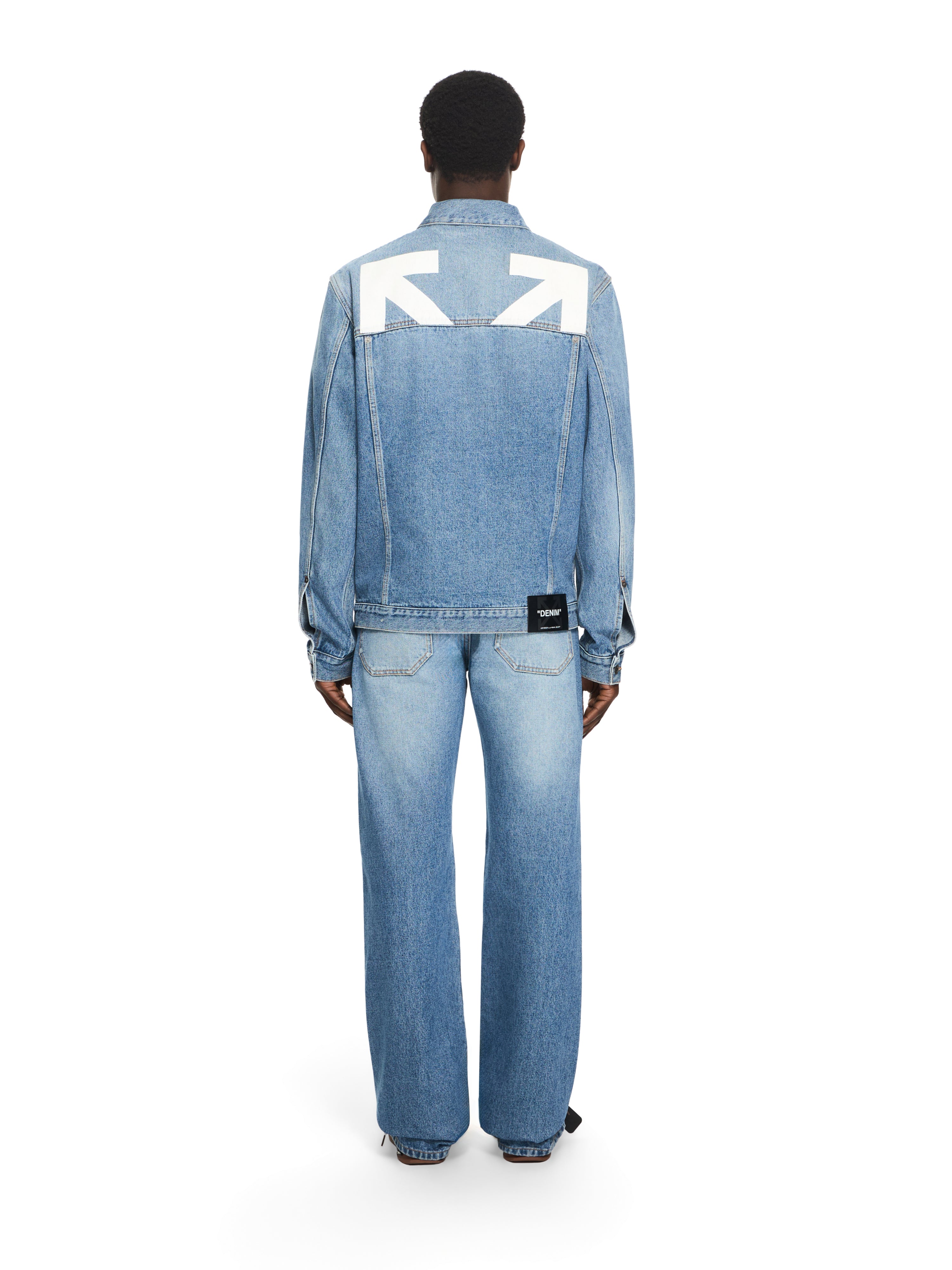 Off-White Half Arrow Slim Relaxed Jeans Grey Blue