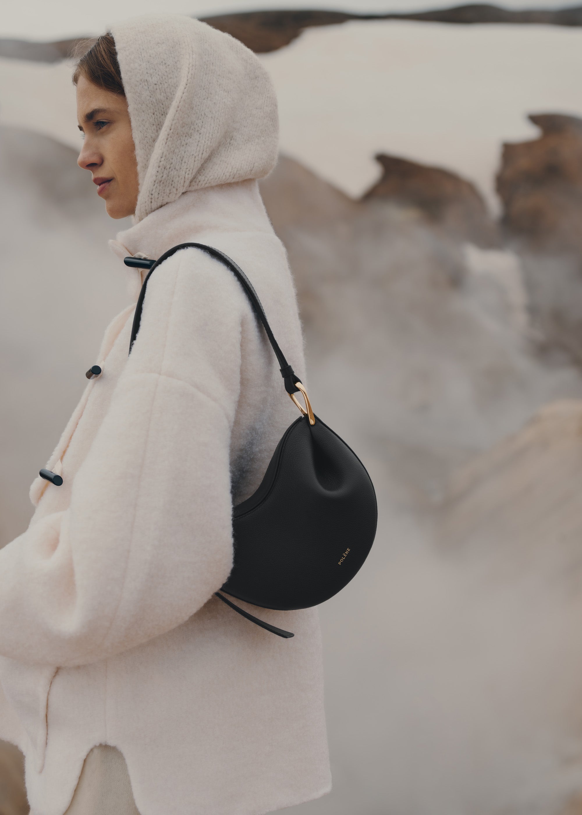 Polene Tonca Textured Black