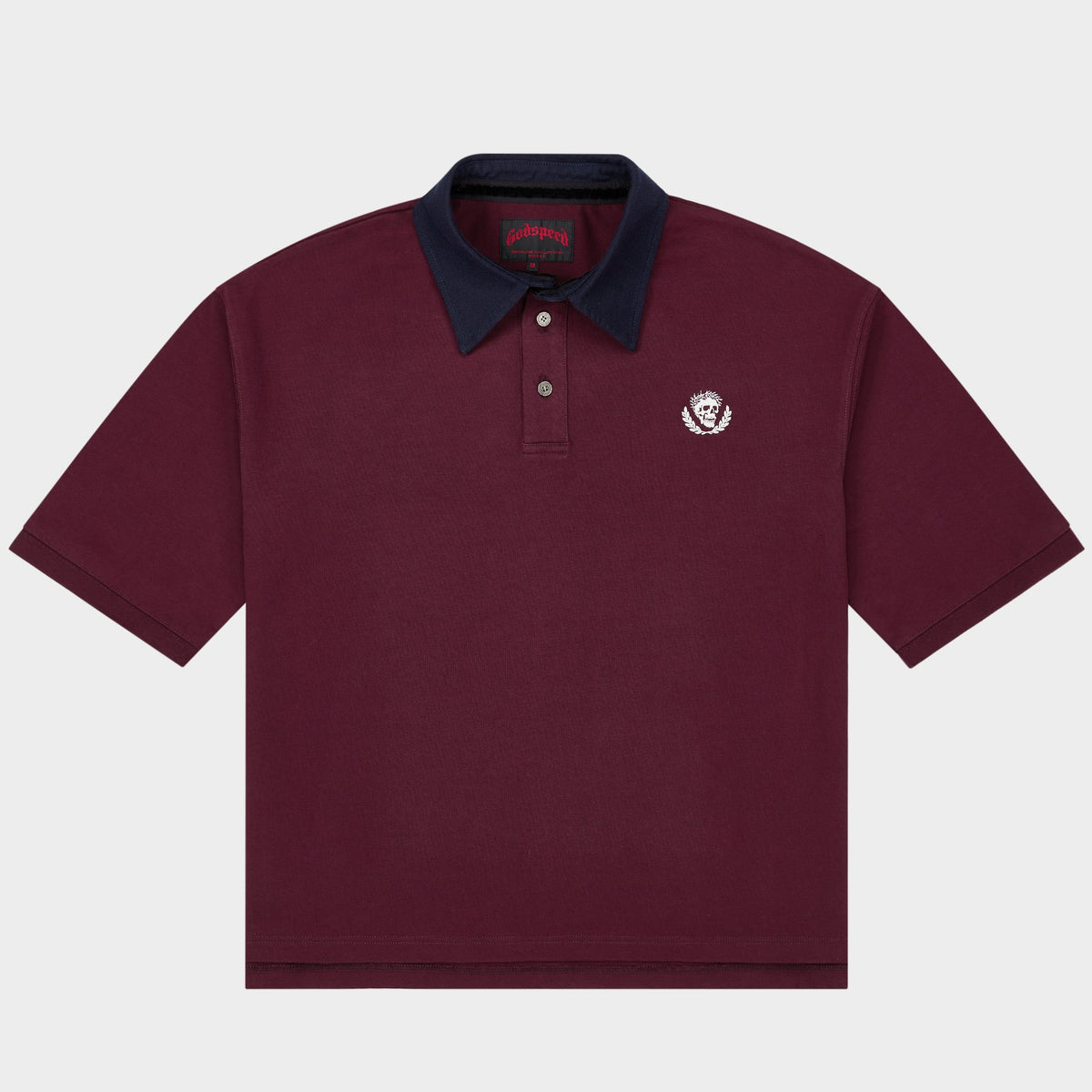 Godspeed Victor Minimal Crest Polo (Burgundy / Navy)