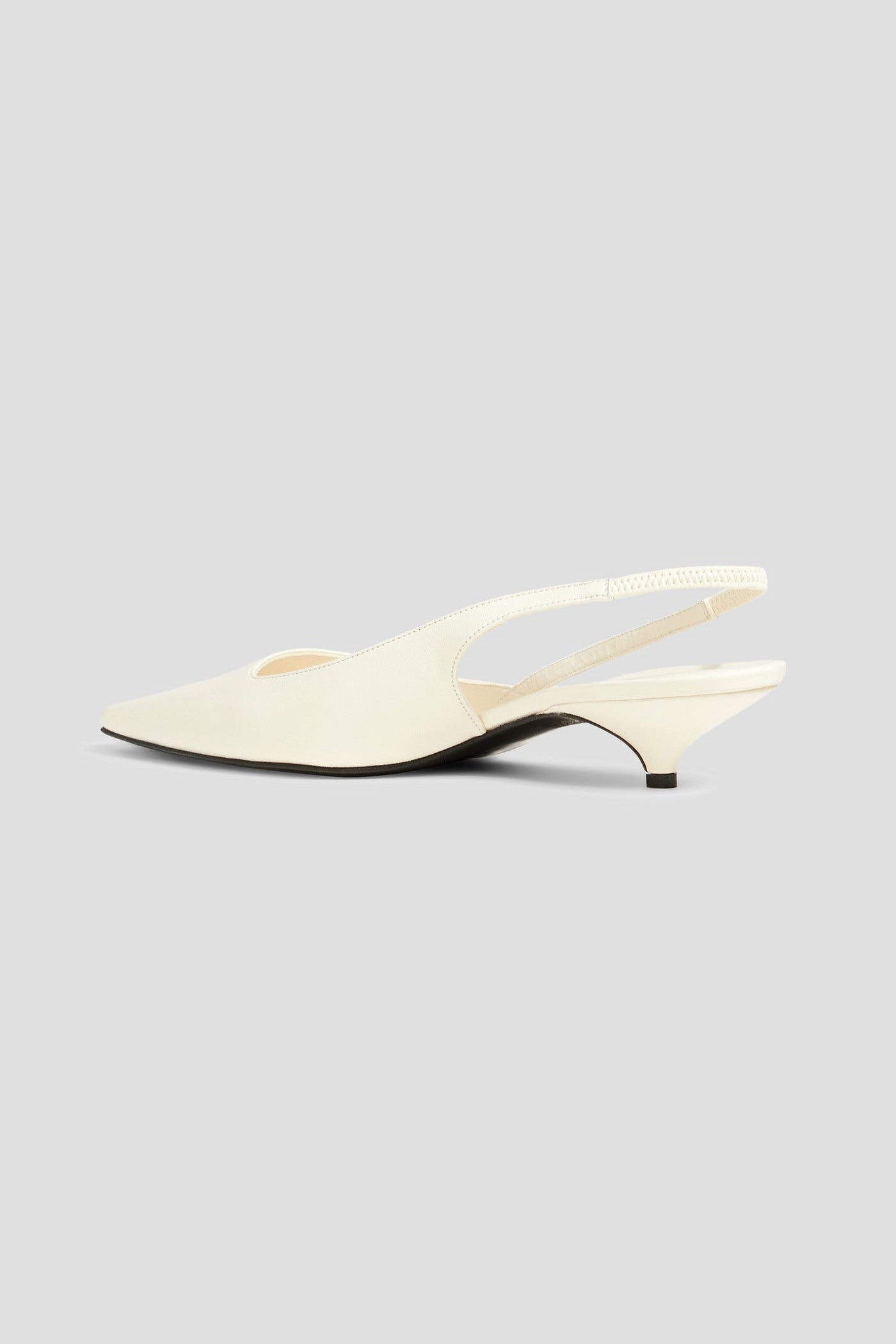 Loulou Studio Abside Leather Slingback Pumps Cream Women's