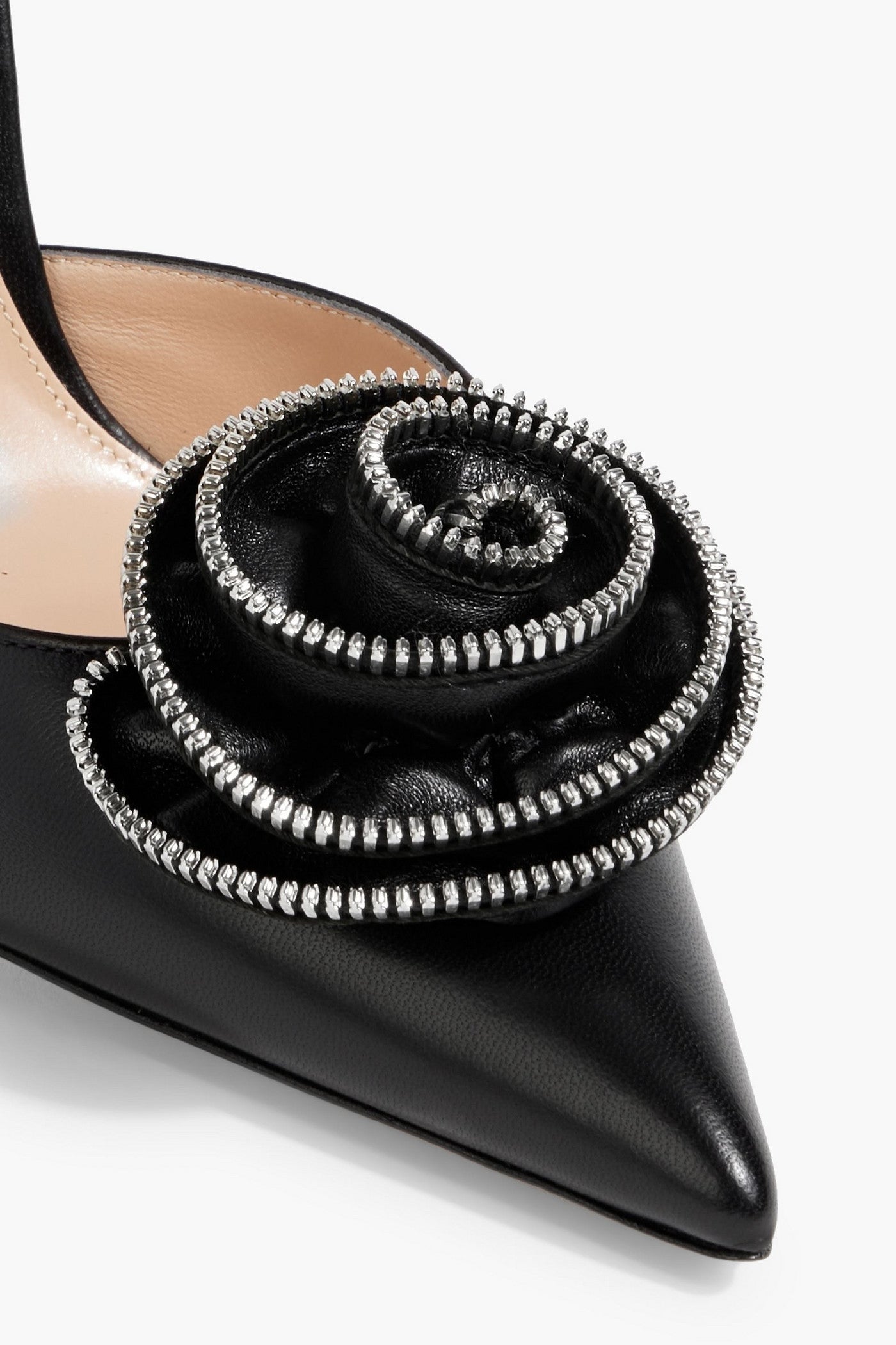 Gianvito Rossi Karina Appliqud Leather Pumps Black Women's