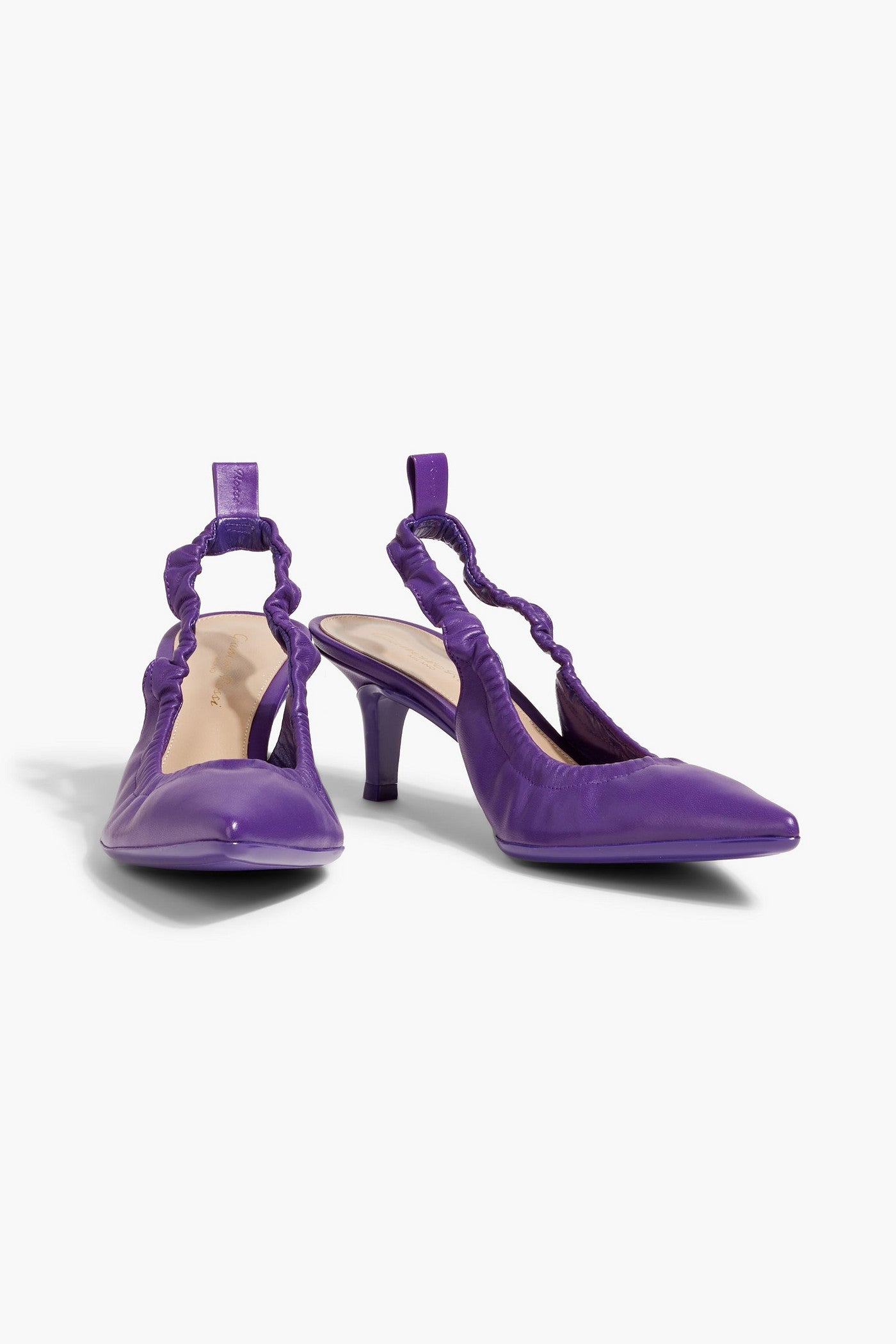Gianvito Rossi Alina Leather Slingback Pumps Purple Women's