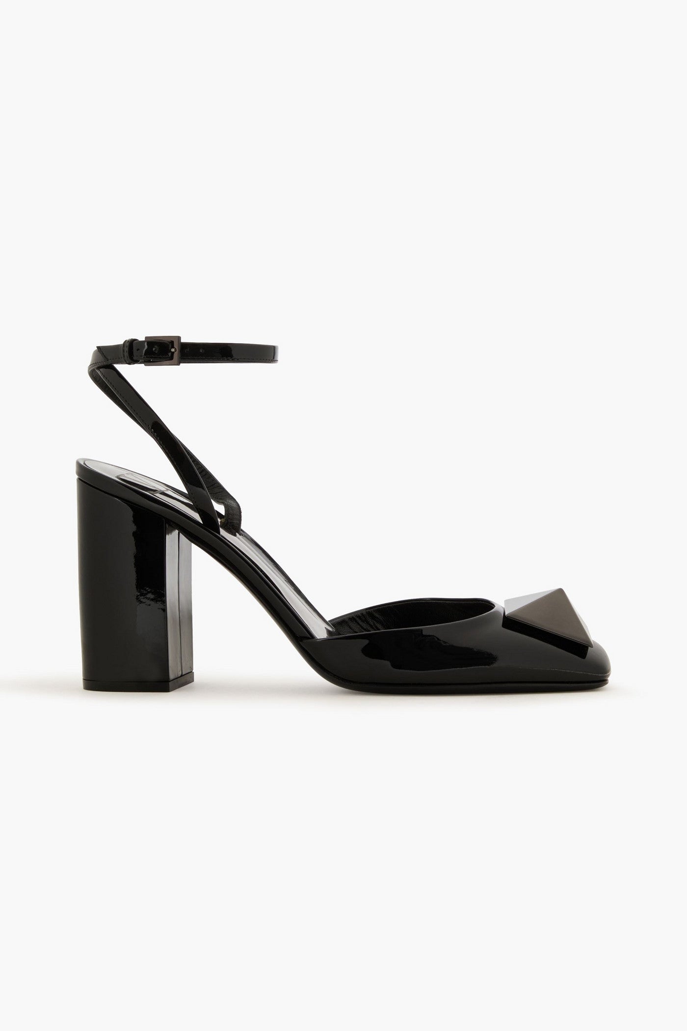 Valentino Garavani One Stud Patent-Leather Pumps Black Women's
