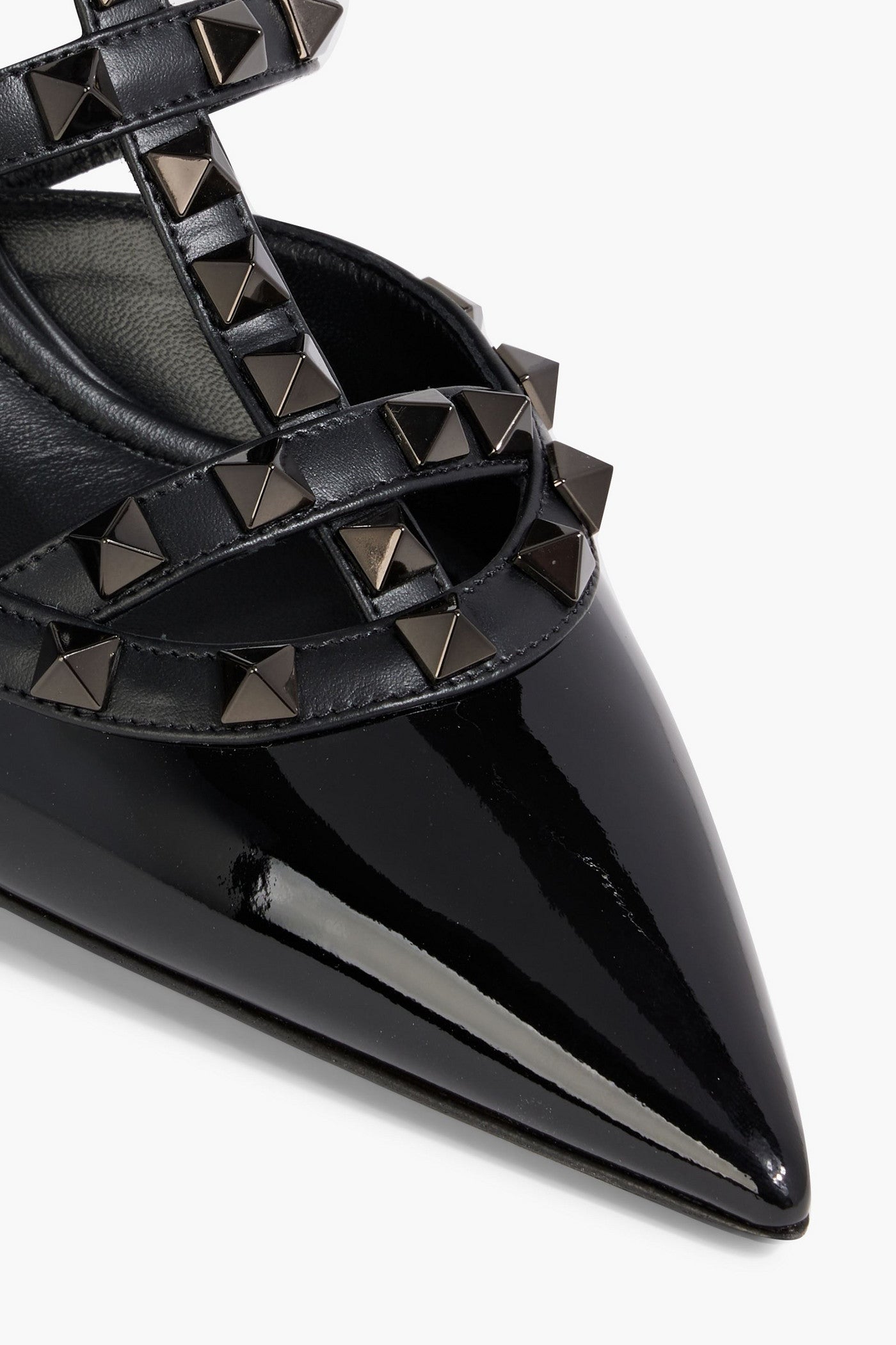 Valentino Garavani Rockstud Patent-Leather Pumps Black Women's
