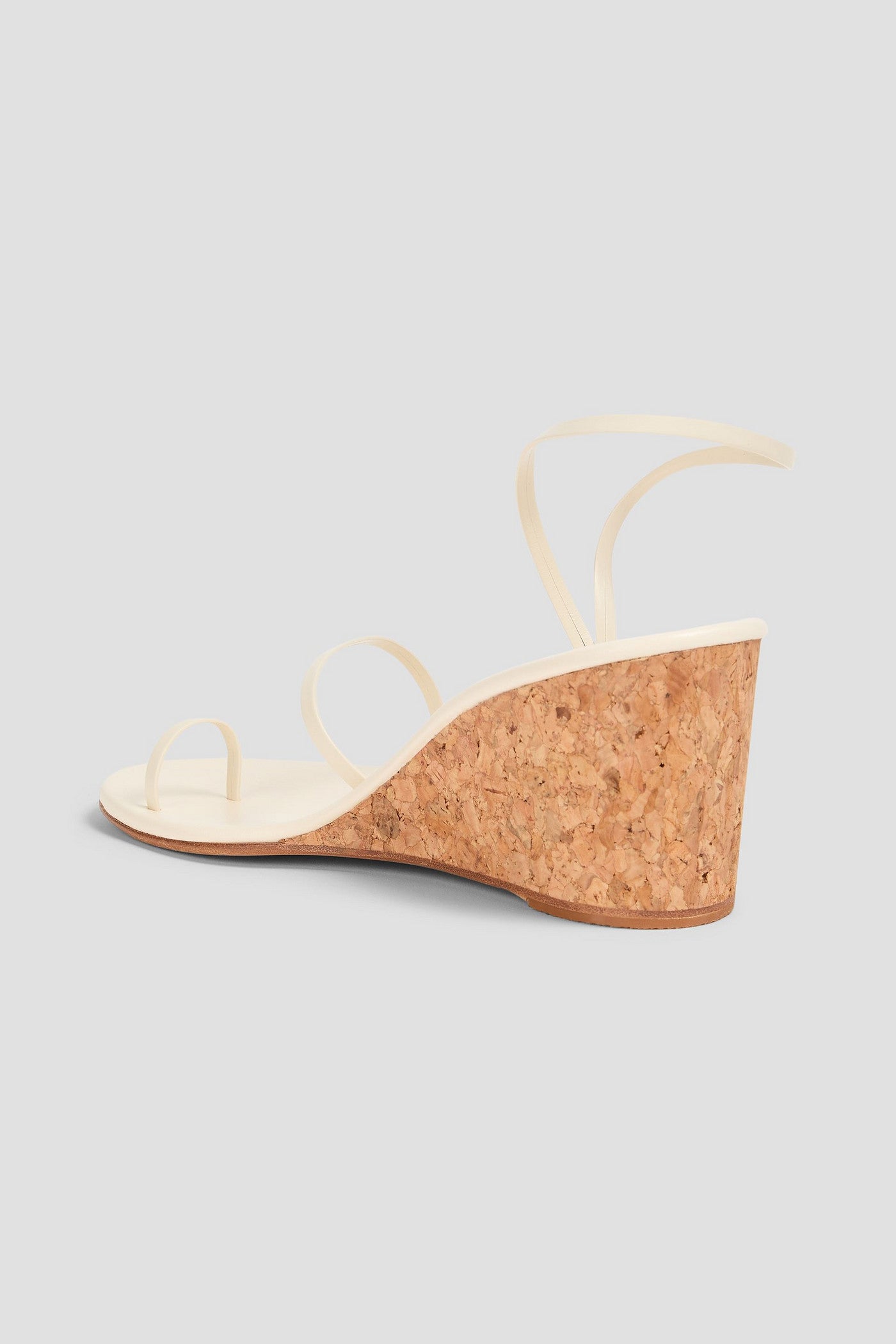 Ancient Greek Sandals Chora Leather Wedge Sandals Off-White Women's