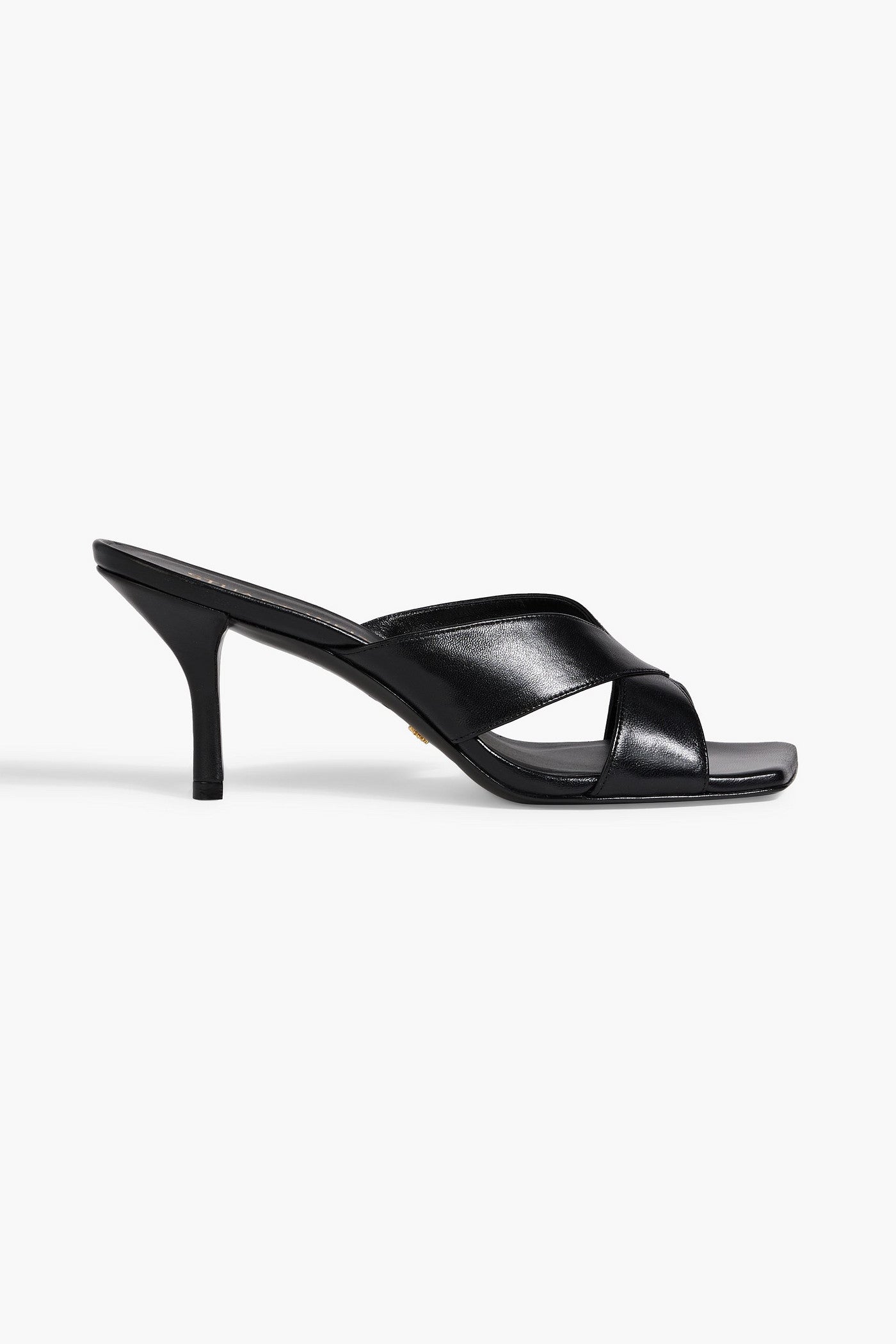 Stuart Weitzman Carmen 75 Leather Mules Black Women's
