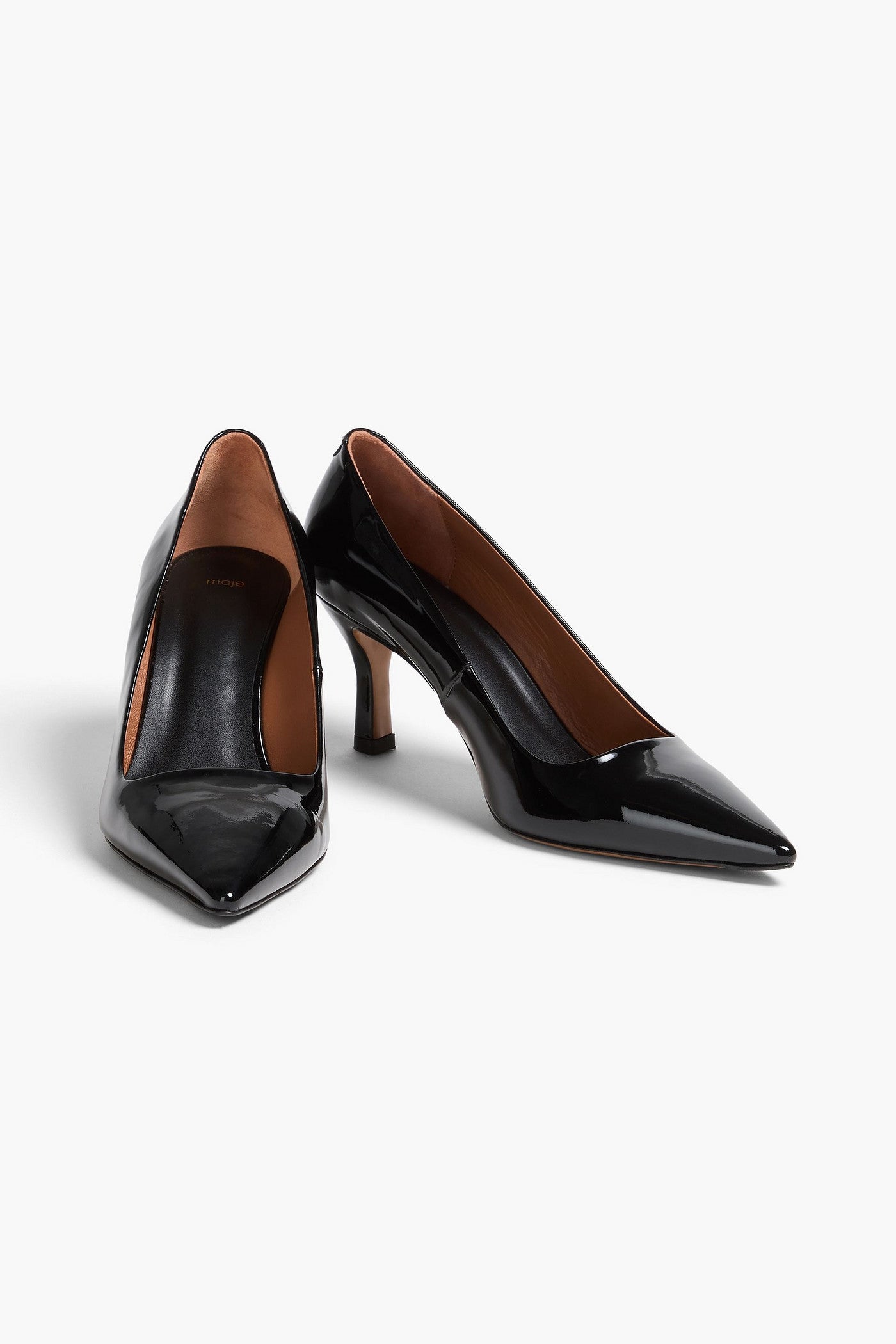 Maje Patent-Leather Pumps Black Women's