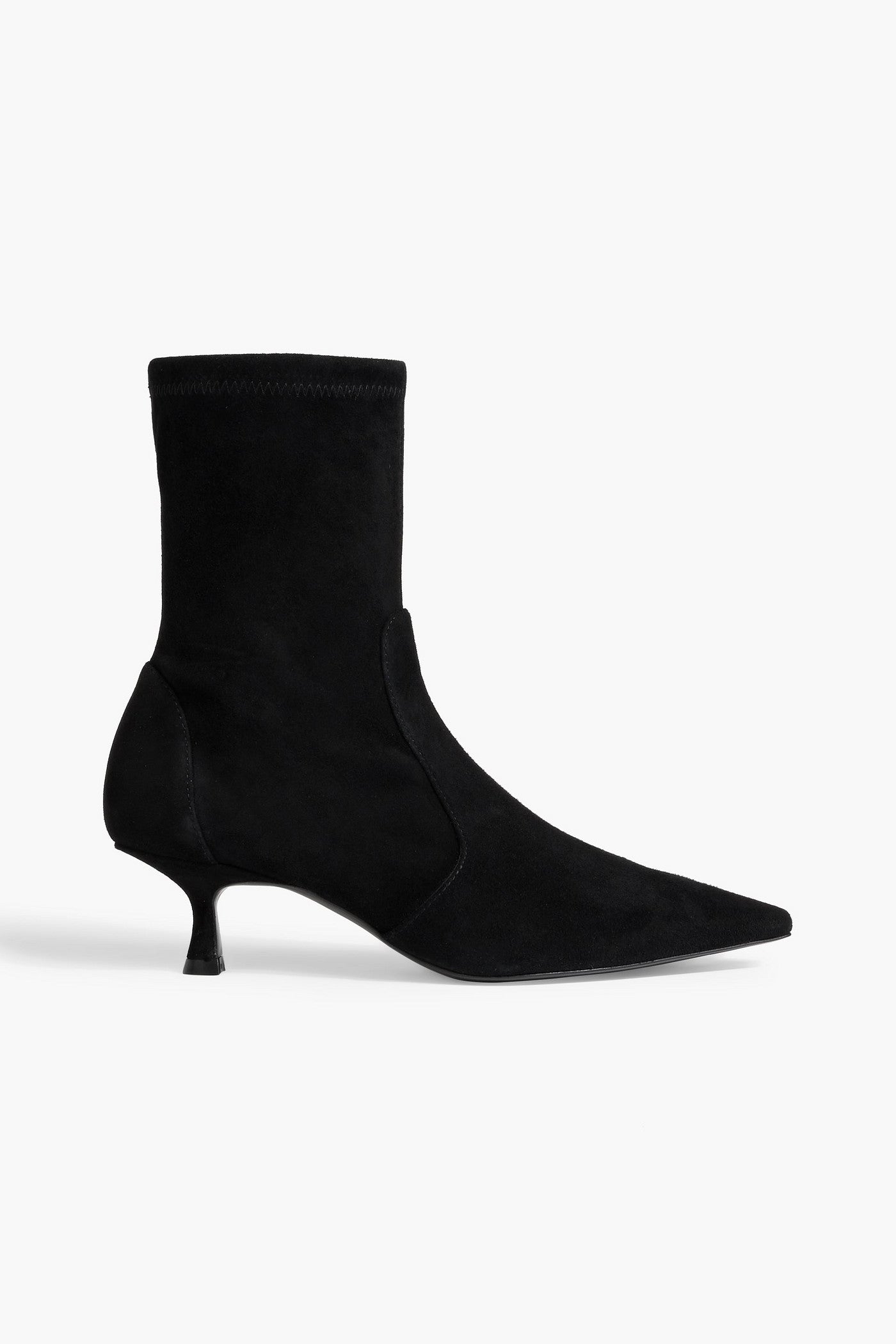 Stuart Weitzman Naomi 50 Suede Ankle Boots Black Women's