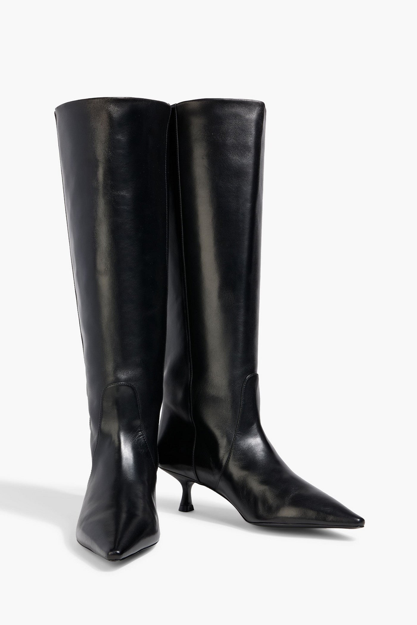 Stuart Weitzman Naomi 50 Leather Knee Boots Black Women's
