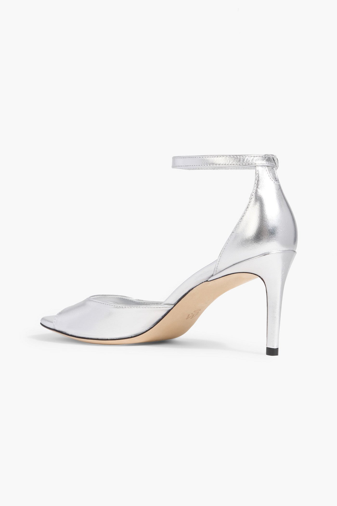 Stuart Weitzman Metallic Leather Sandals Silver Women's