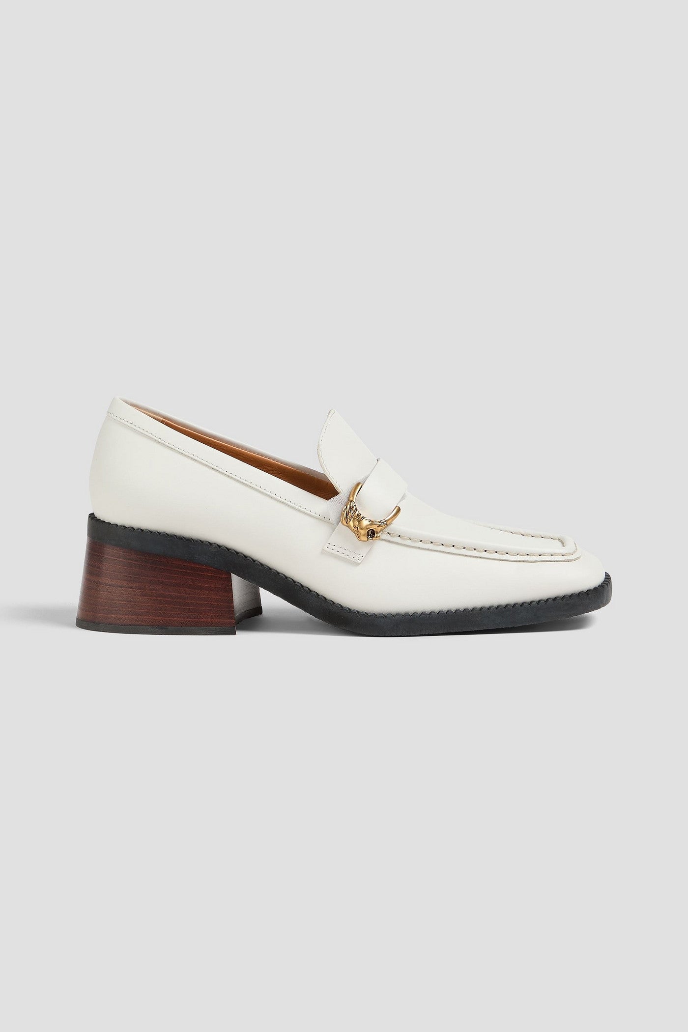 Tod's Embellished Leather Loafers White Women's