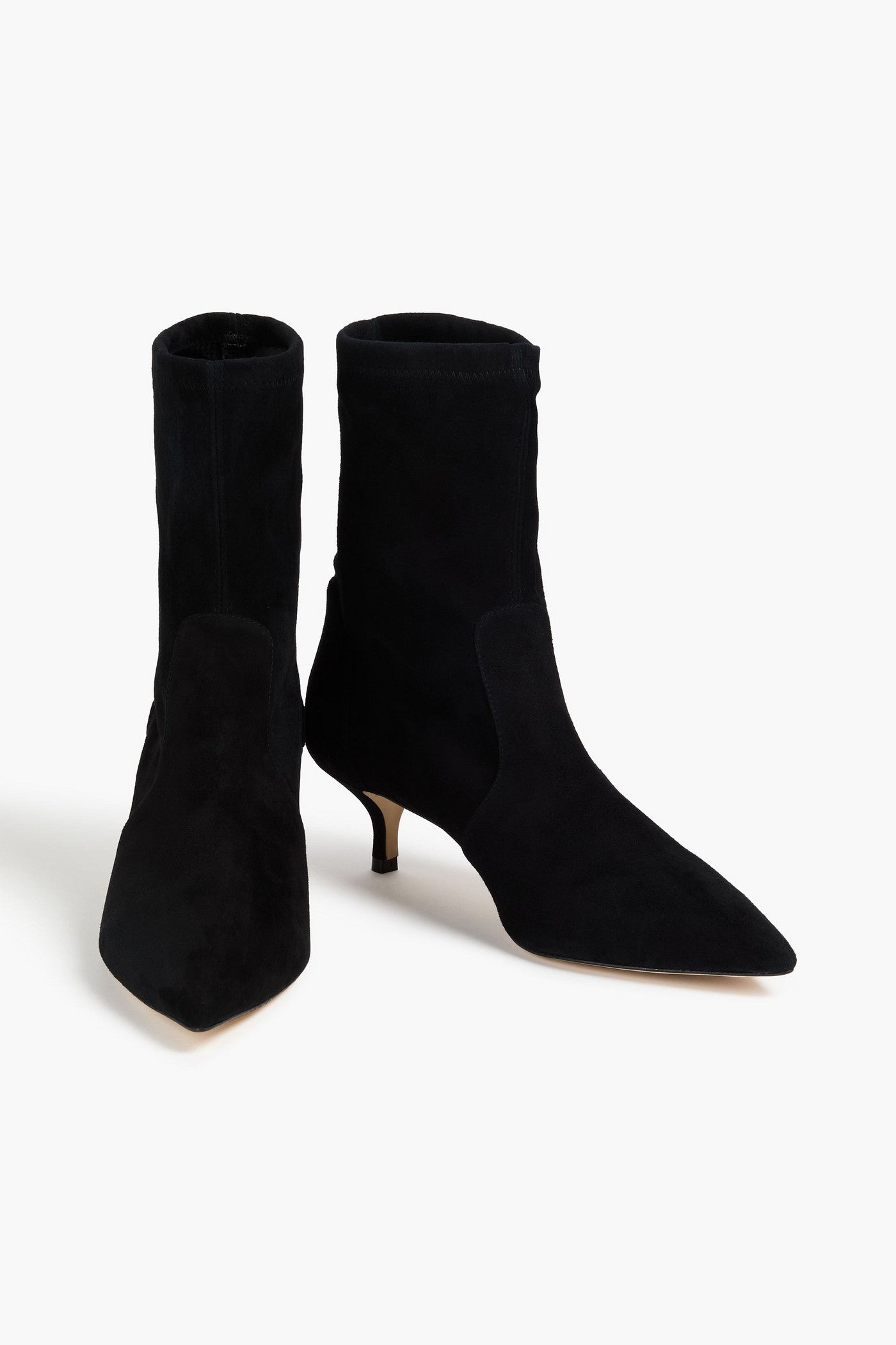 Stuart Weitzman Mara 50 Suede Ankle Boots Black Women's