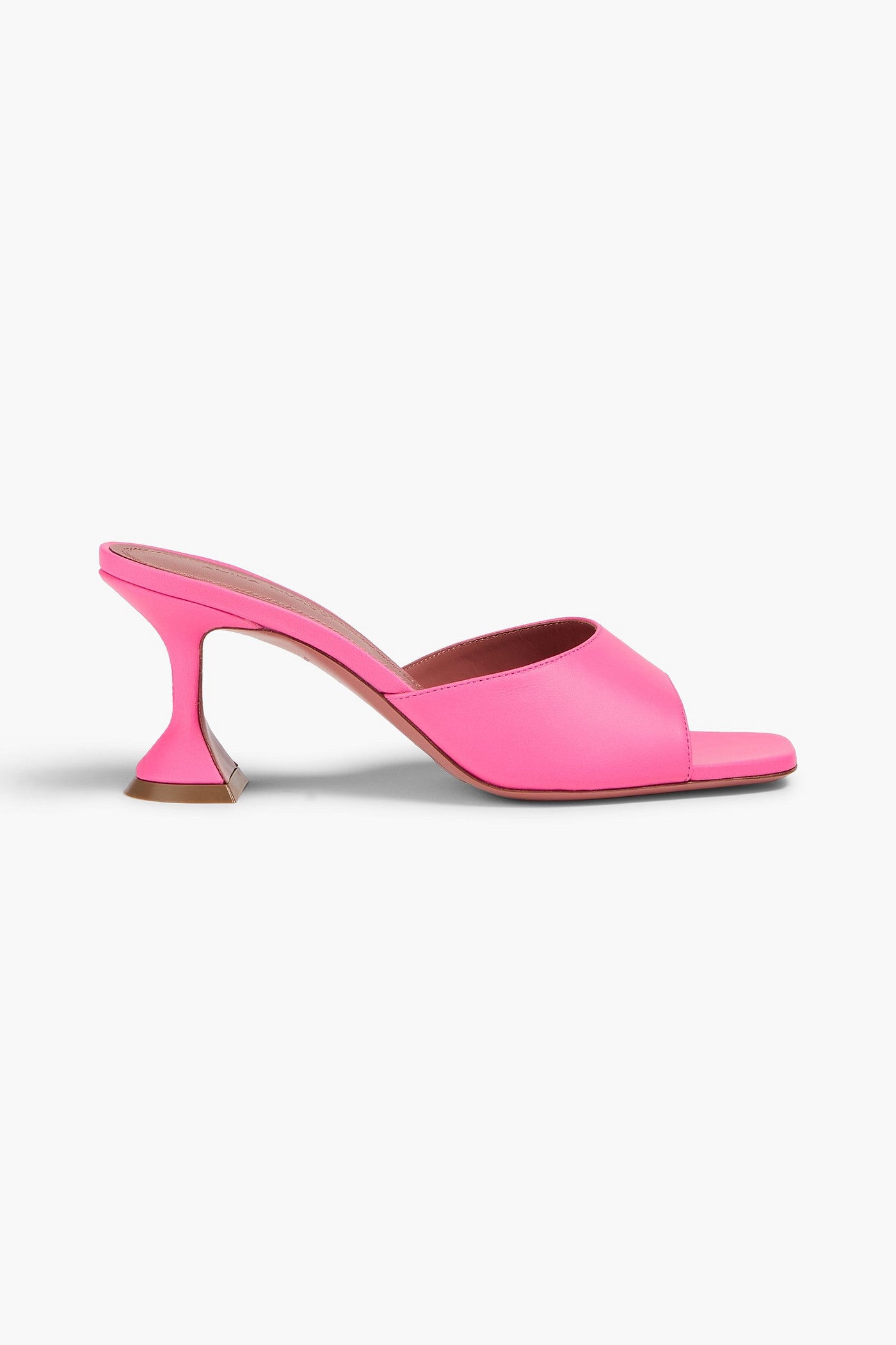Amina Muaddi Lupita Leather Mules Bubblegum Women's
