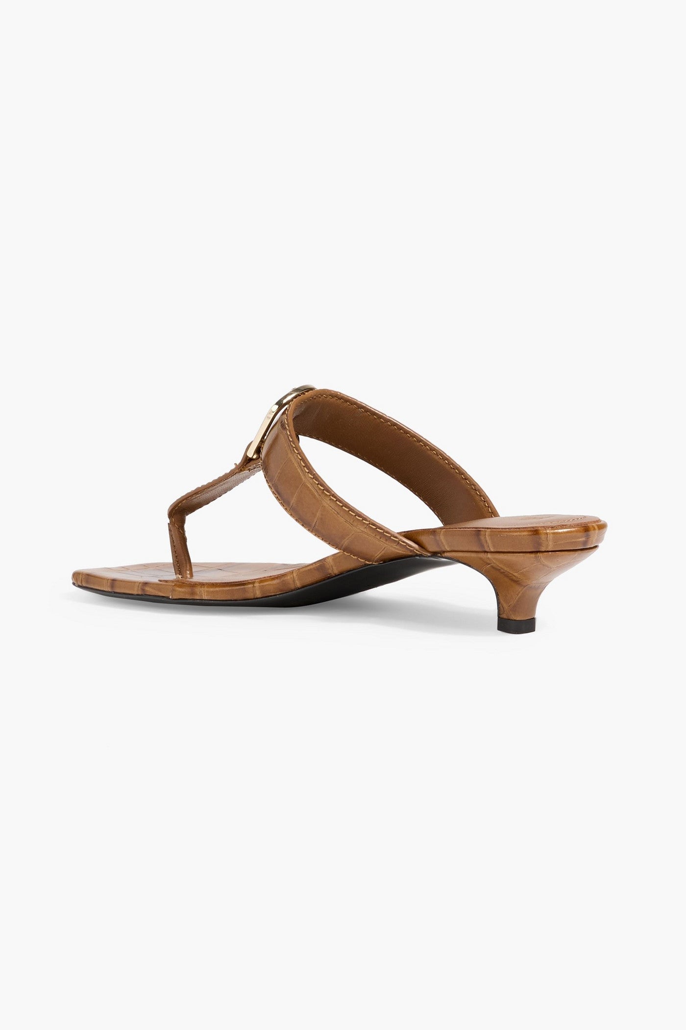 Toteme The Belted Croc-Effect Leather Sandals Camel Women's