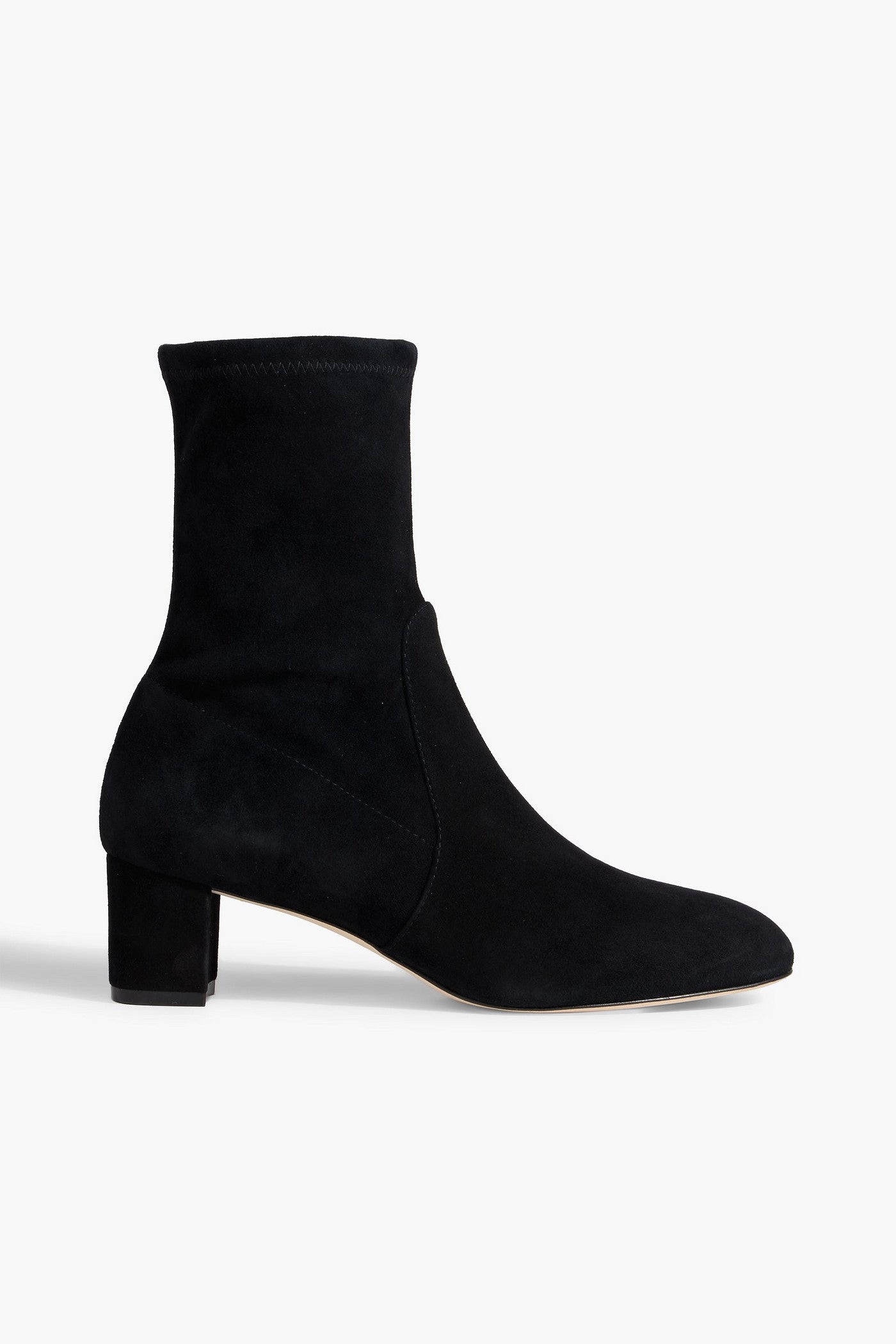 Stuart Weitzman Sofia 50 Suede Ankle Boots Black Women's
