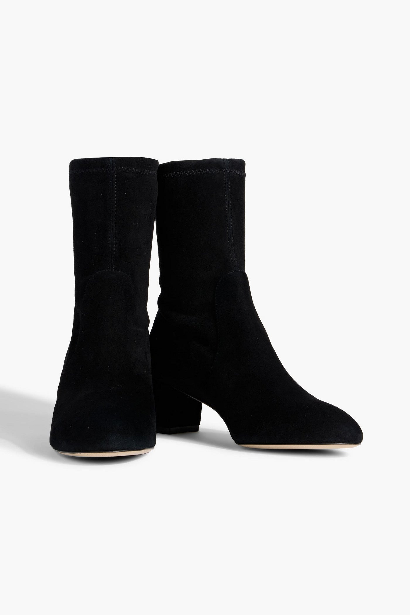 Stuart Weitzman Sofia 50 Suede Ankle Boots Black Women's