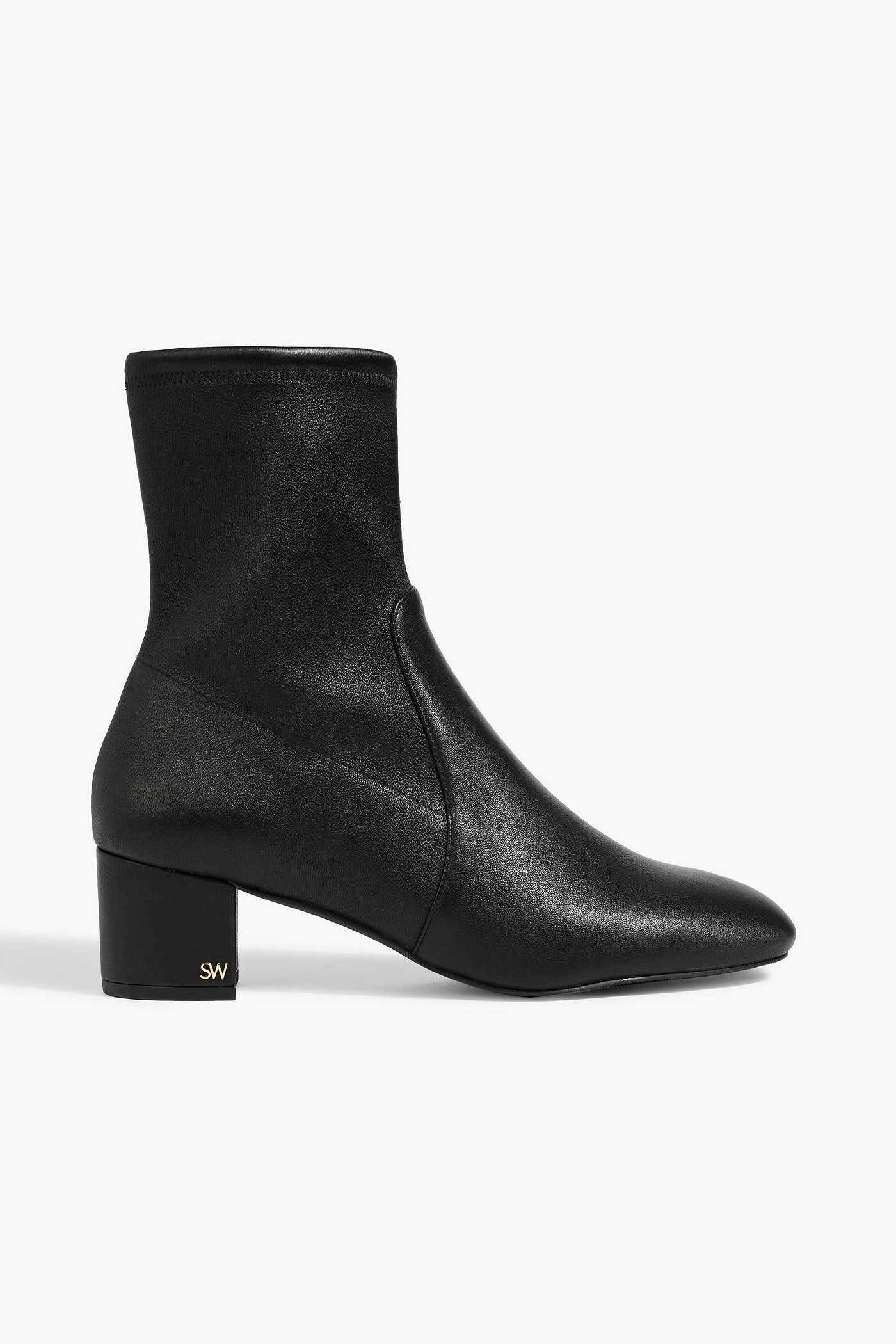 Stuart Weitzman Sofia 50 Stretch-Leather Sock Boots Black Women's