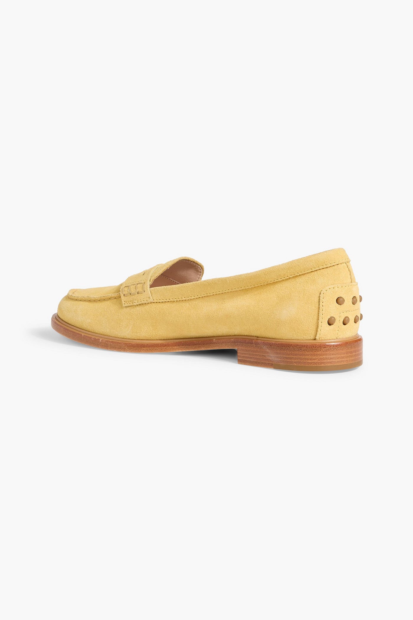 Tod's Suede Loafers Pastel Yellow Women's