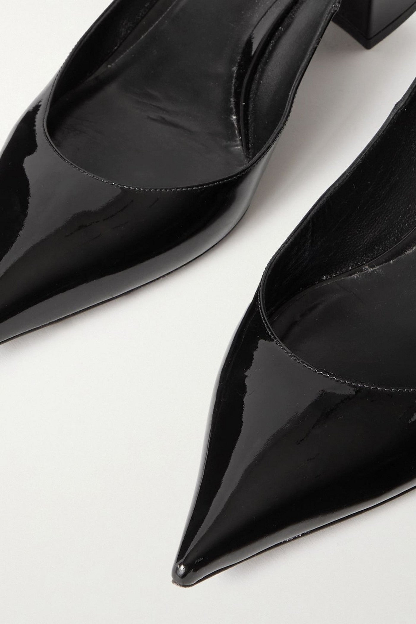 Valentino Garavani Lockette Patent-Leather Pumps Black Women's