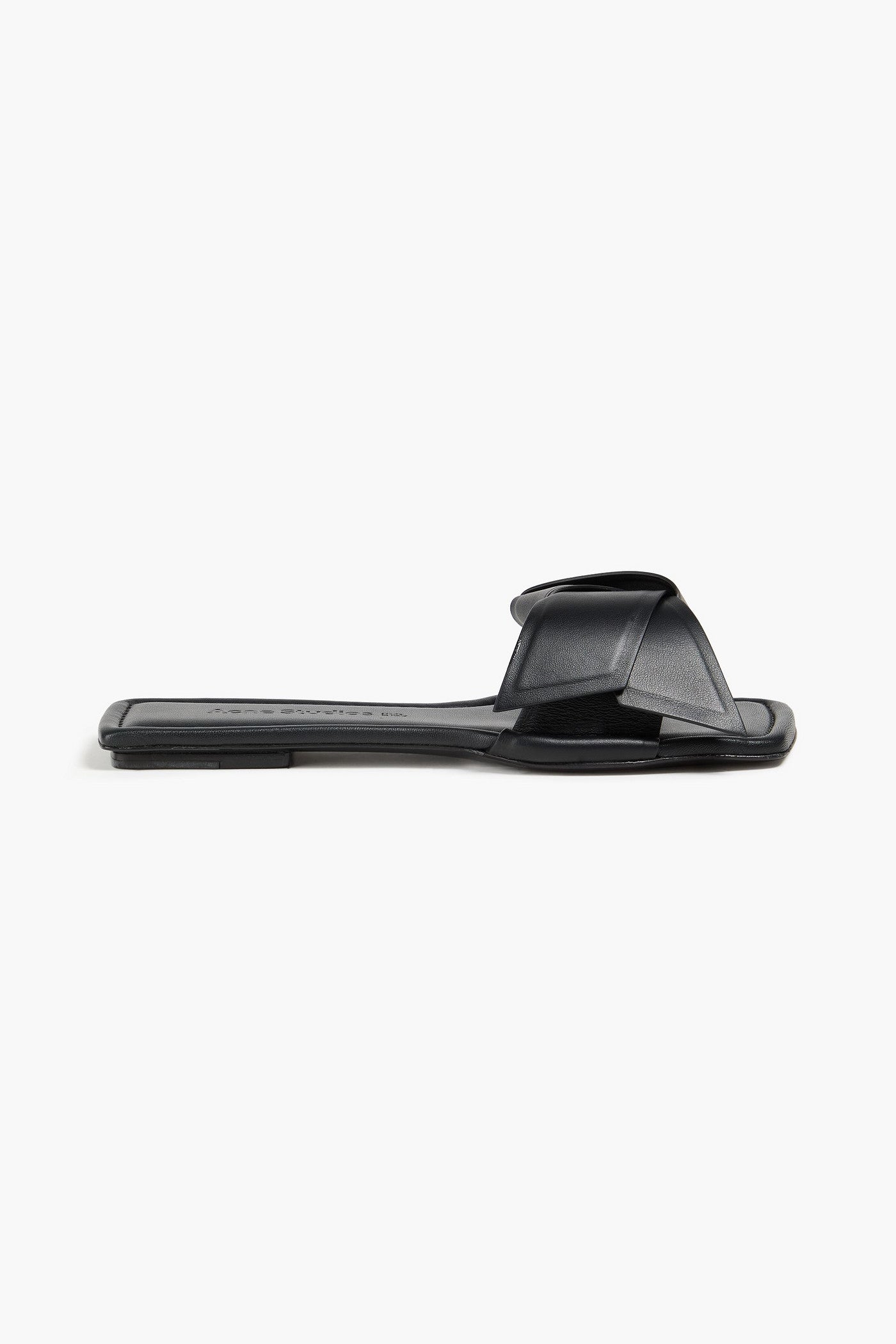 Acne Studios Knotted Leather Slides Black Women's