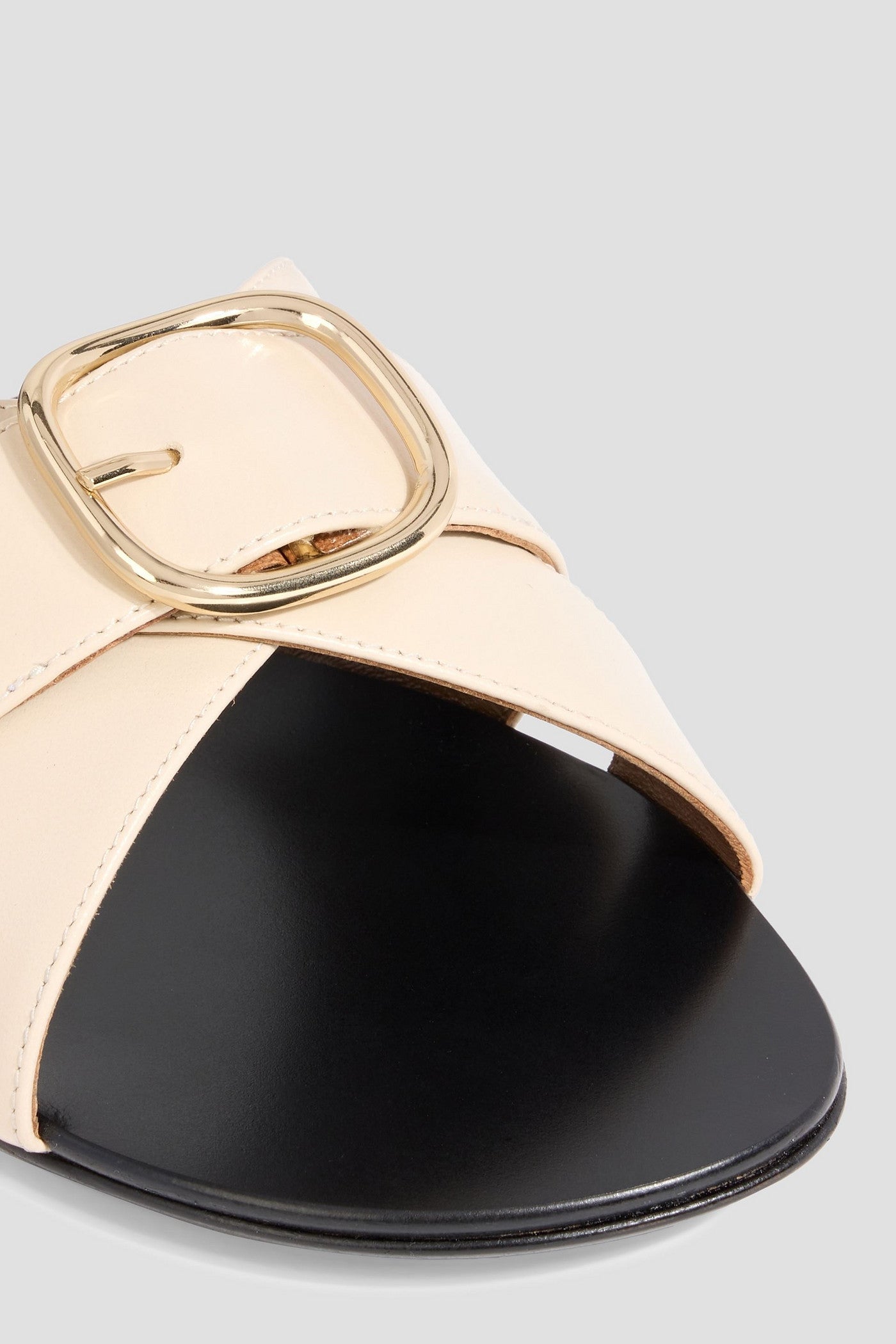Giuseppe Zanotti Nuvrock 10 Leather Slides Cream Women's