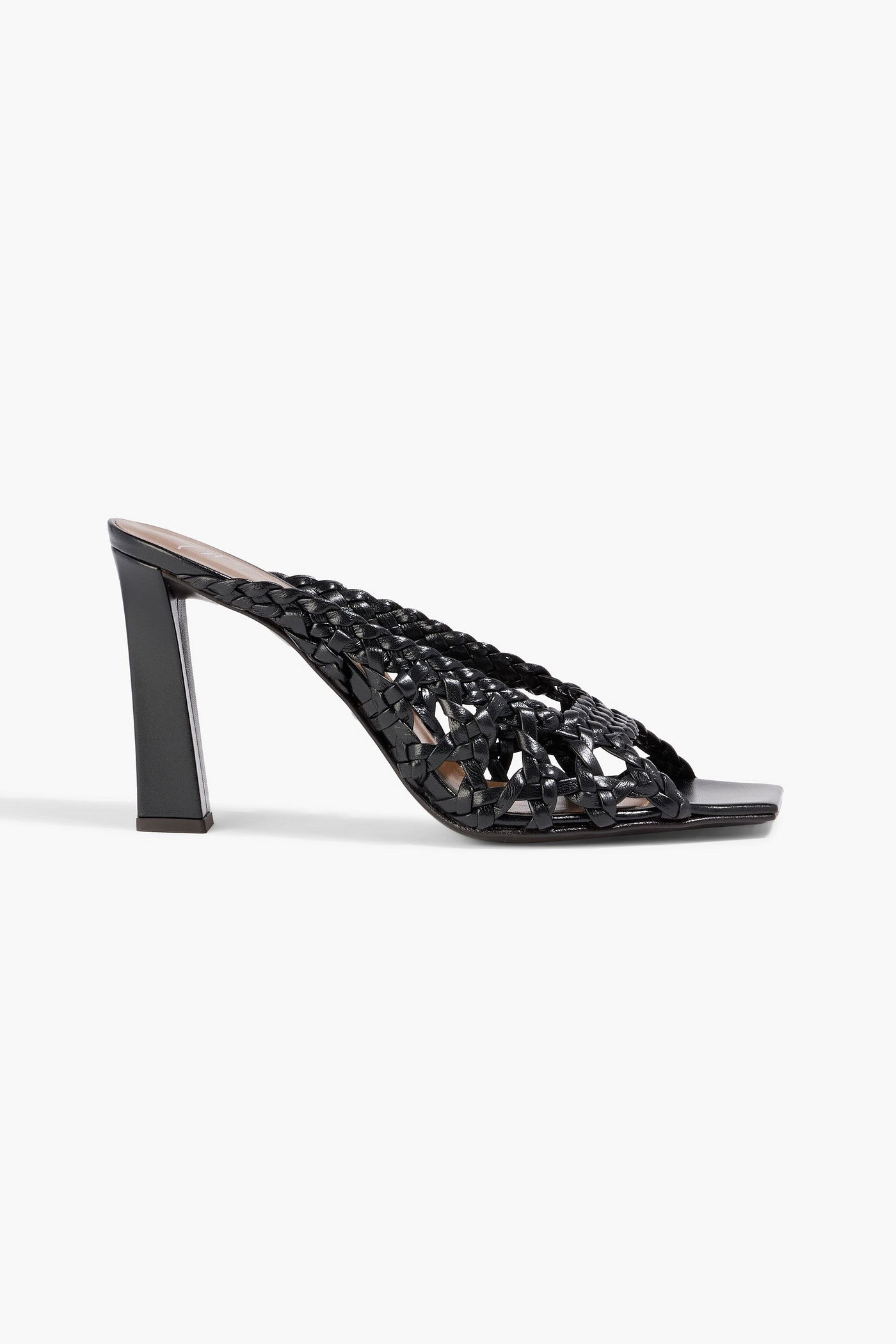 Giuseppe Zanotti Mya 90 Woven Leather Mules Black Women's