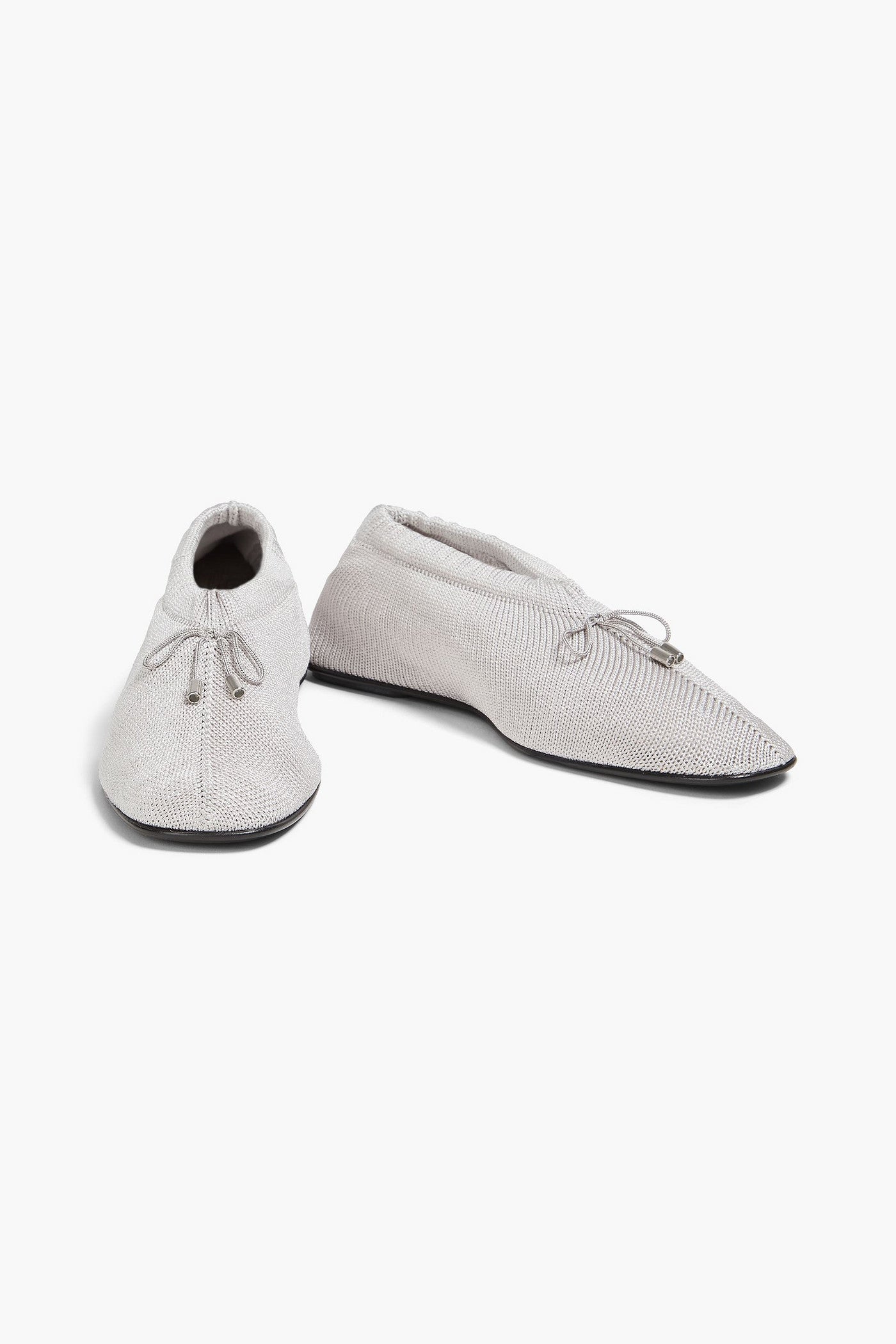 Toteme Knitted Flats Light Gray Women's