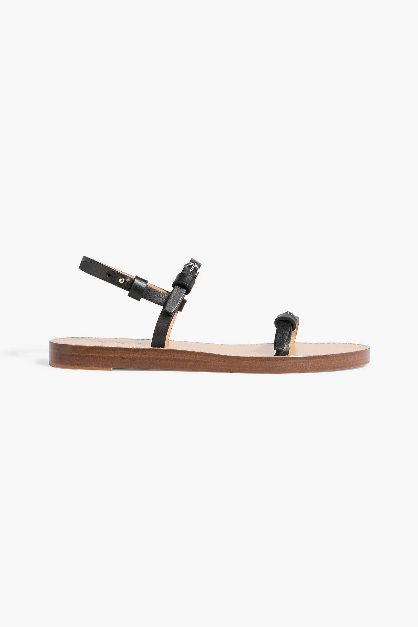 Gabriela Hearst Steward Leather Slingback Sandals Black Women's