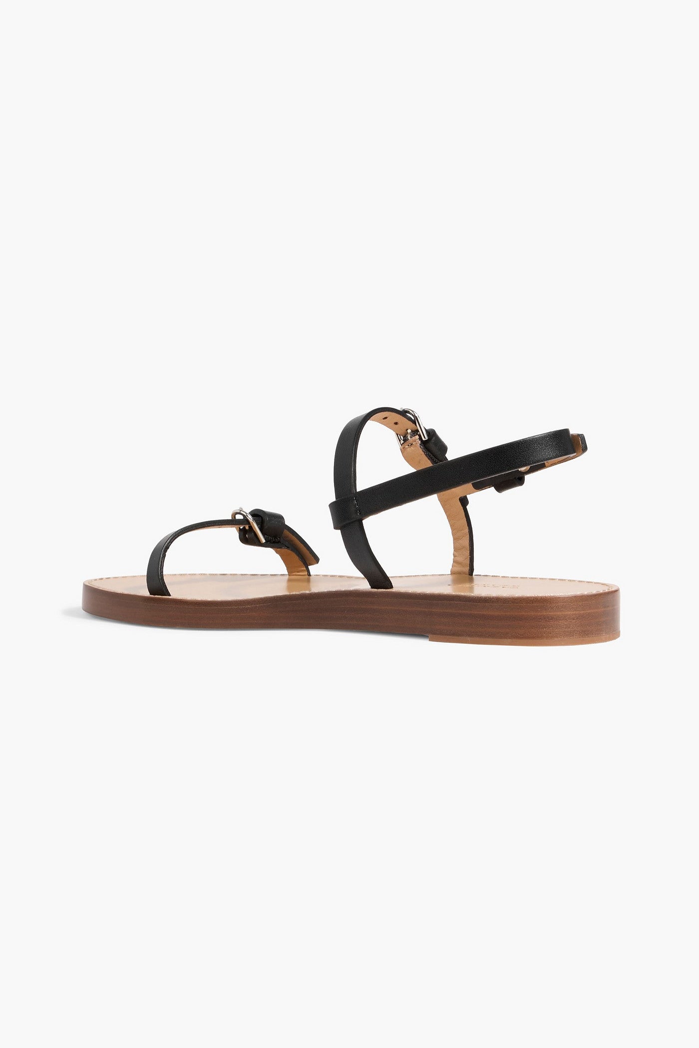 Gabriela Hearst Steward Leather Slingback Sandals Black Women's