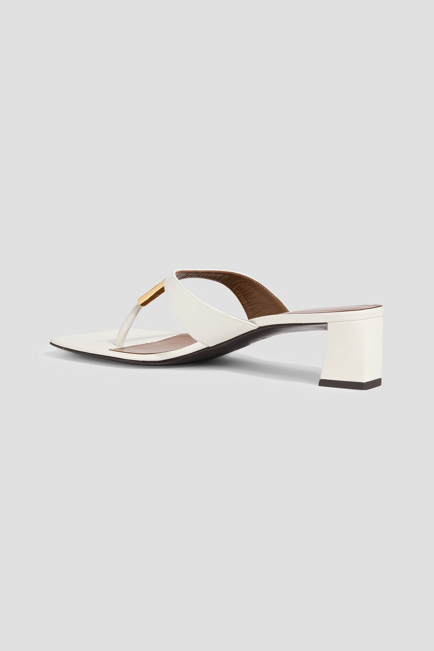 Giuseppe Zanotti Pepita 45 Embellished Leather Mules White Women's