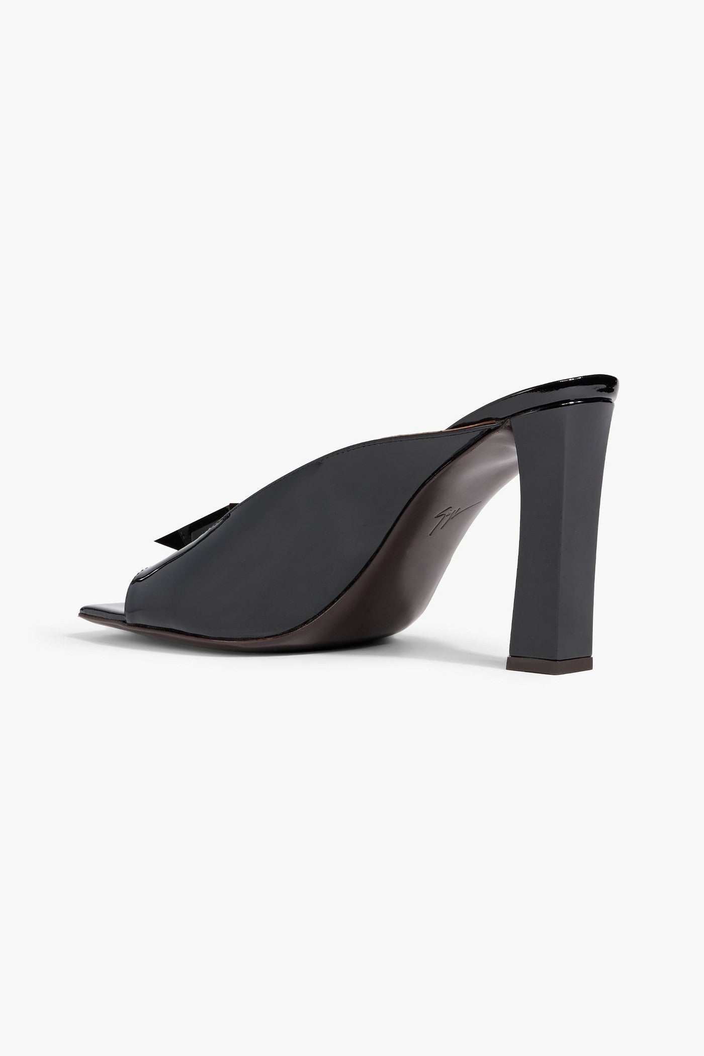 Giuseppe Zanotti Mya 90 Buckled Patent-Leather Mules Black Women's