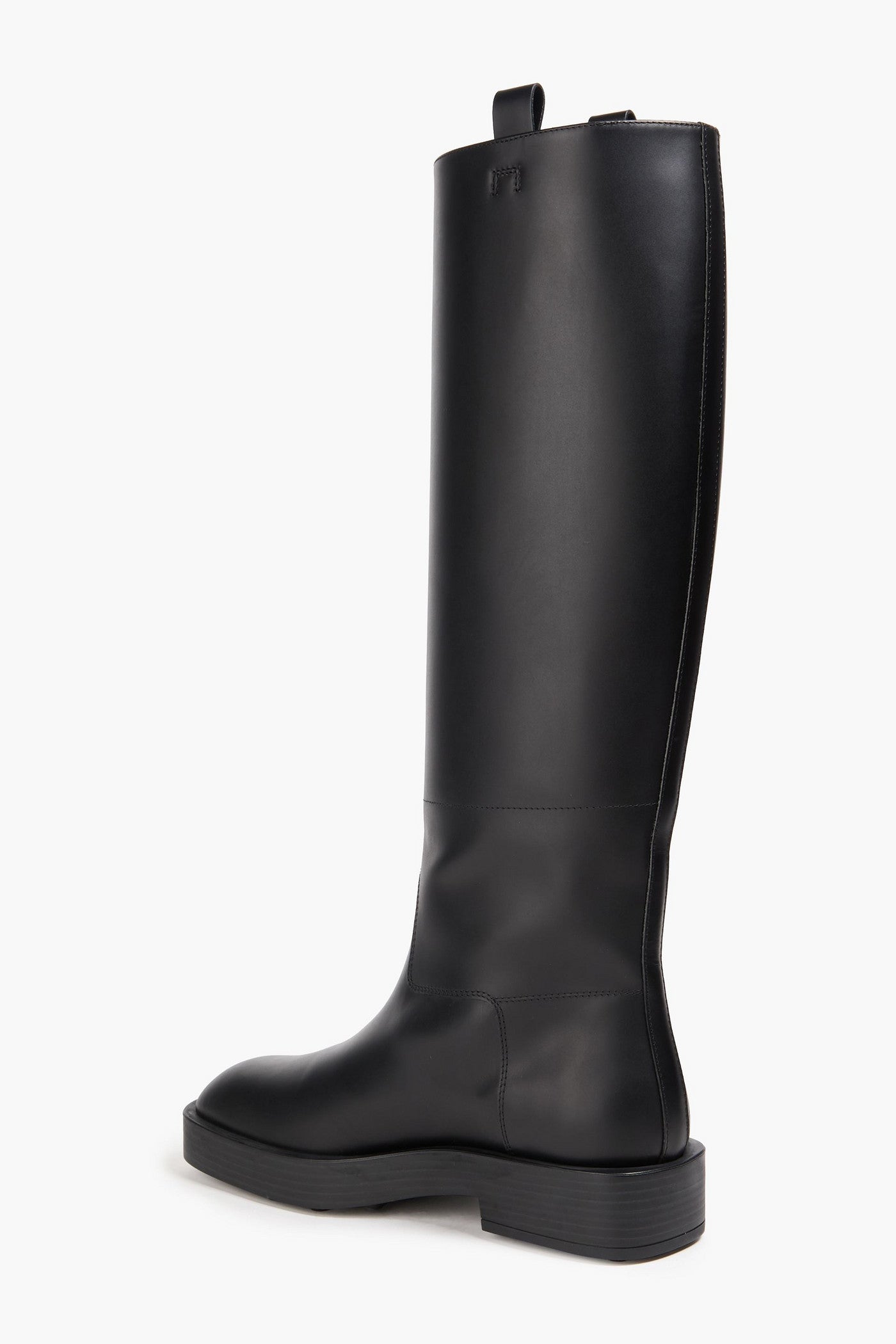 Tod's Leather Knee Boots Black Women's