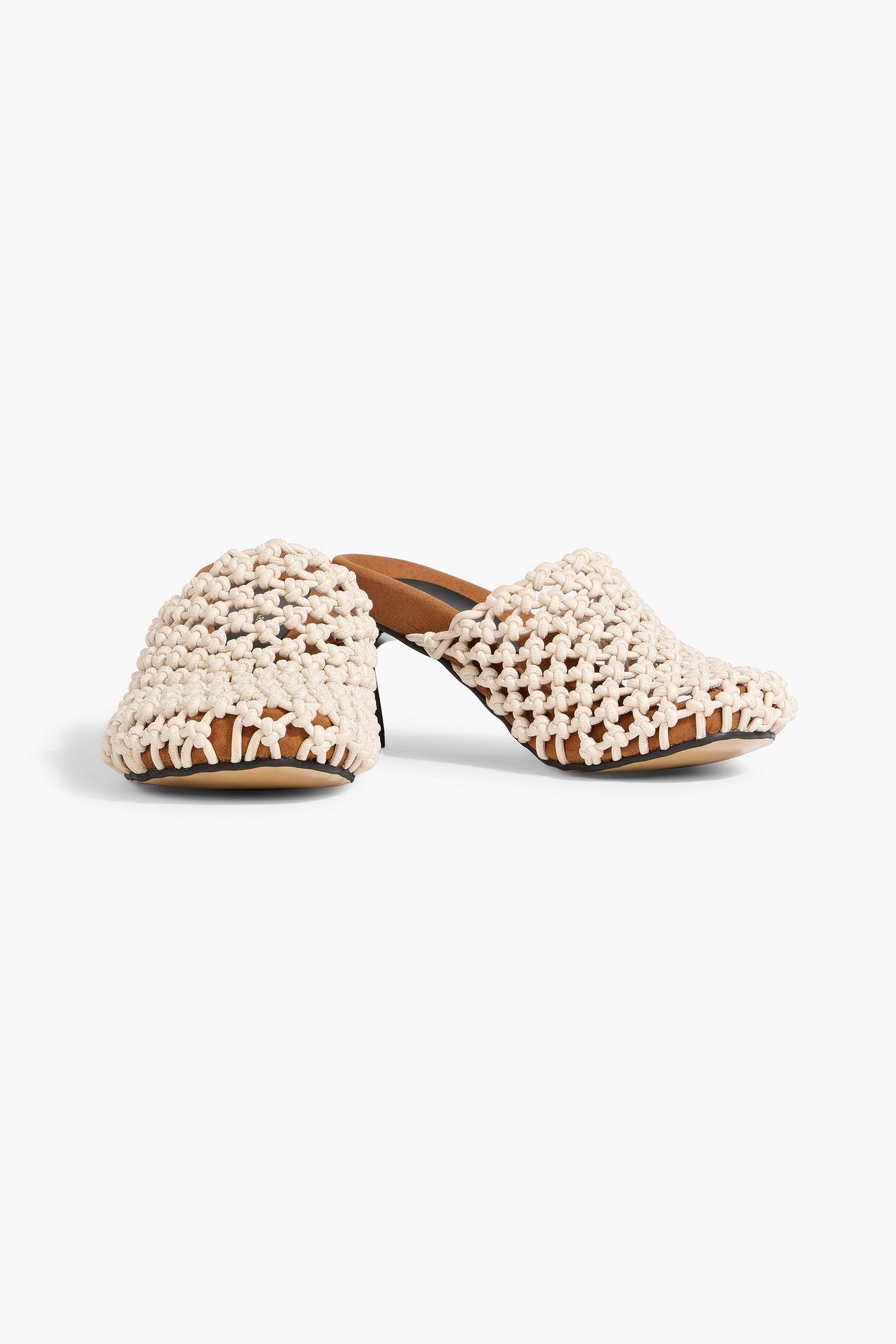 Stella Mccartney Terra Knotted Mules Ecru Women's