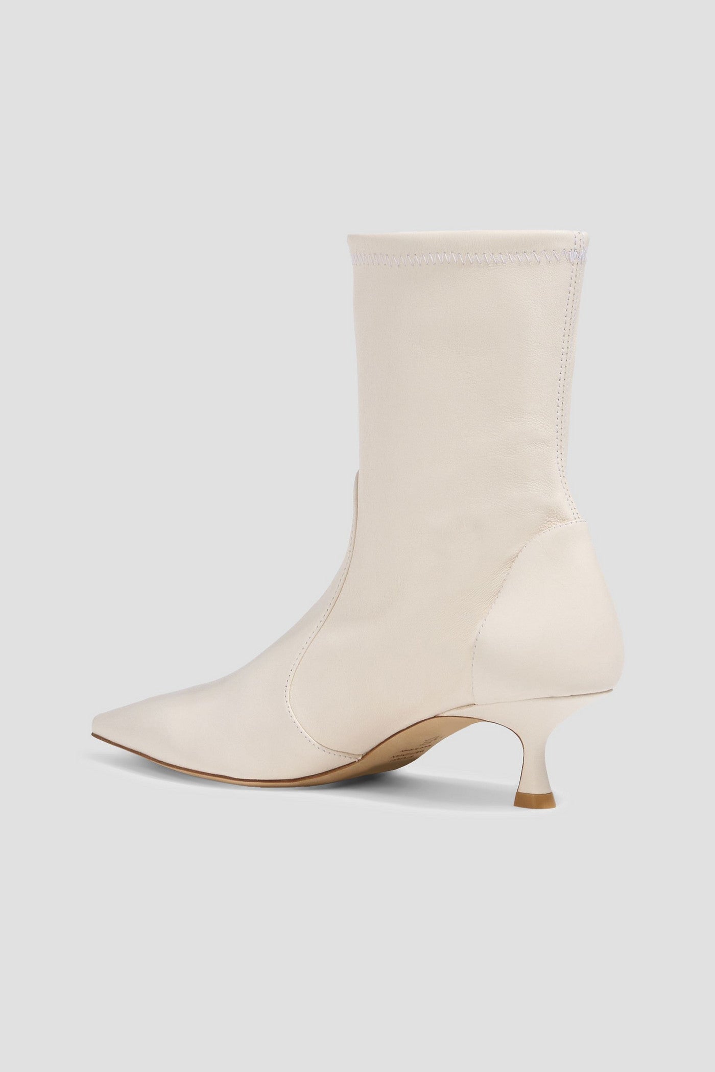 Stuart Weitzman Naomi 50 Leather Ankle Boots Cream Women's