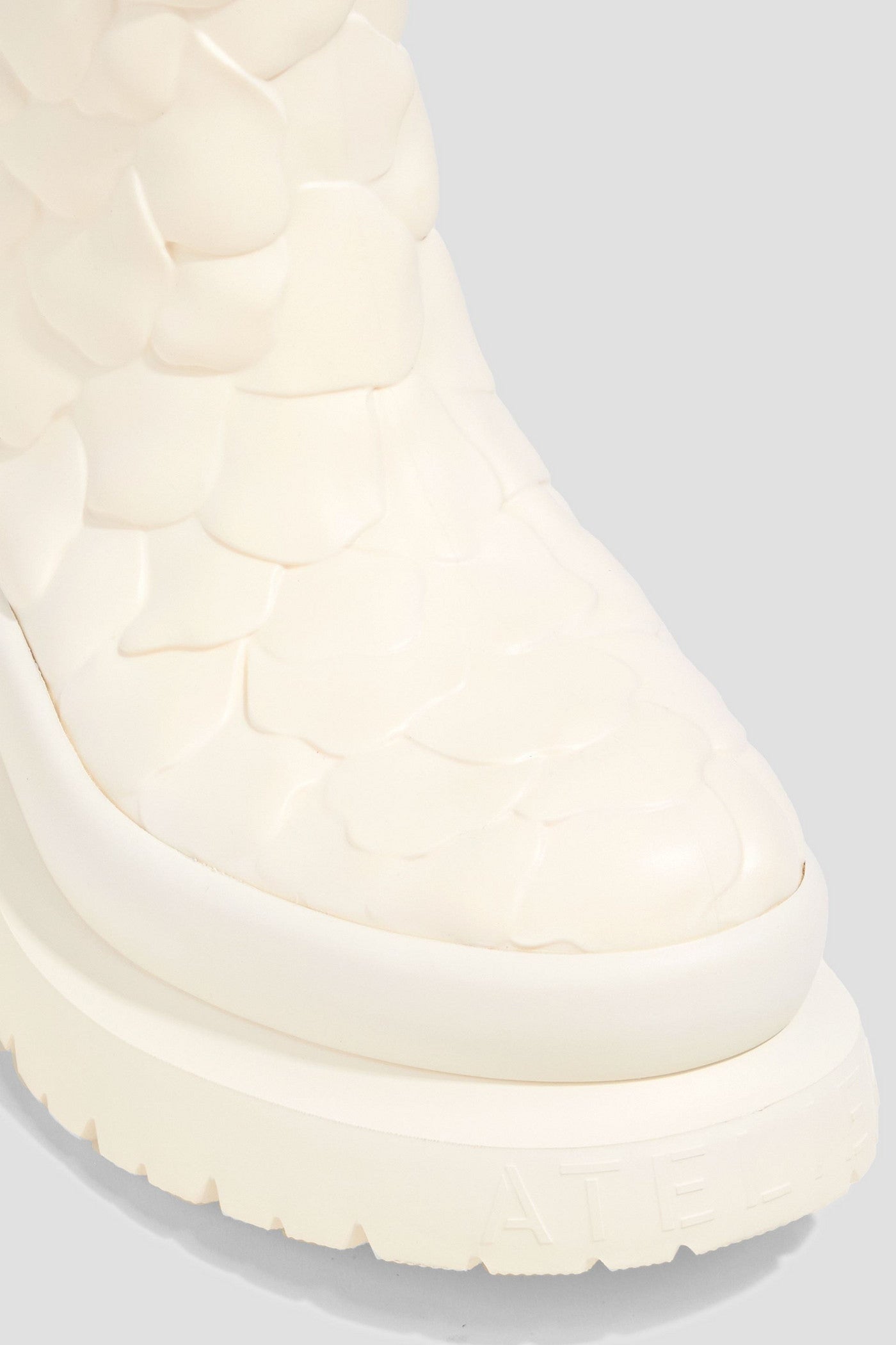 Valentino Garavani Atelier 03 Rose EditionPvc Platform Knee Boots Ivory Women's