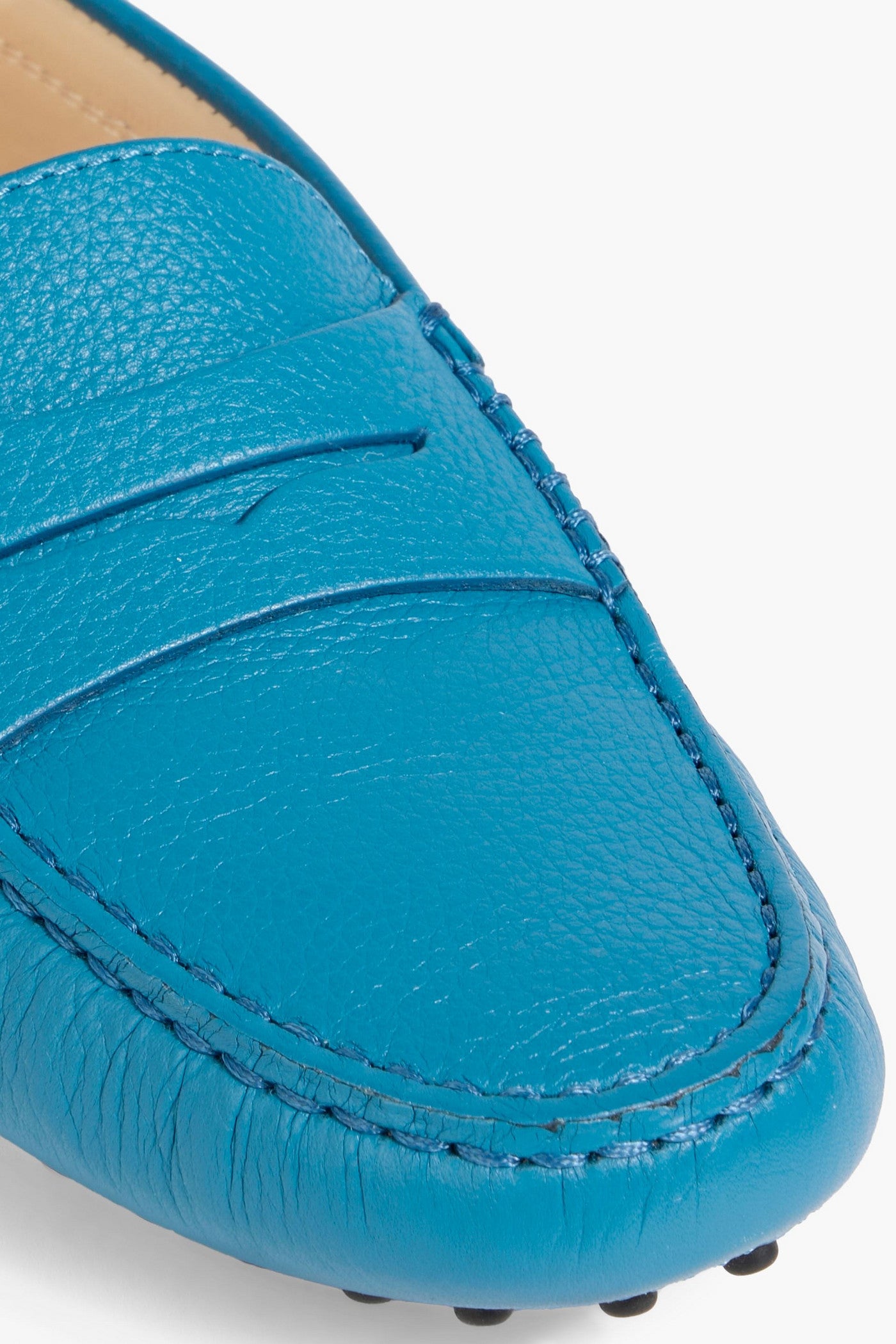 Tod's Gommino Pebbled-Leather Loafers Azure Women's