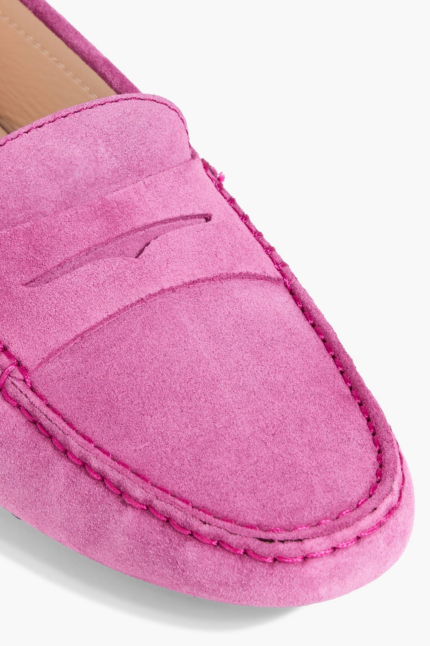 Tod's Gommino Suede Loafers Magenta Women's