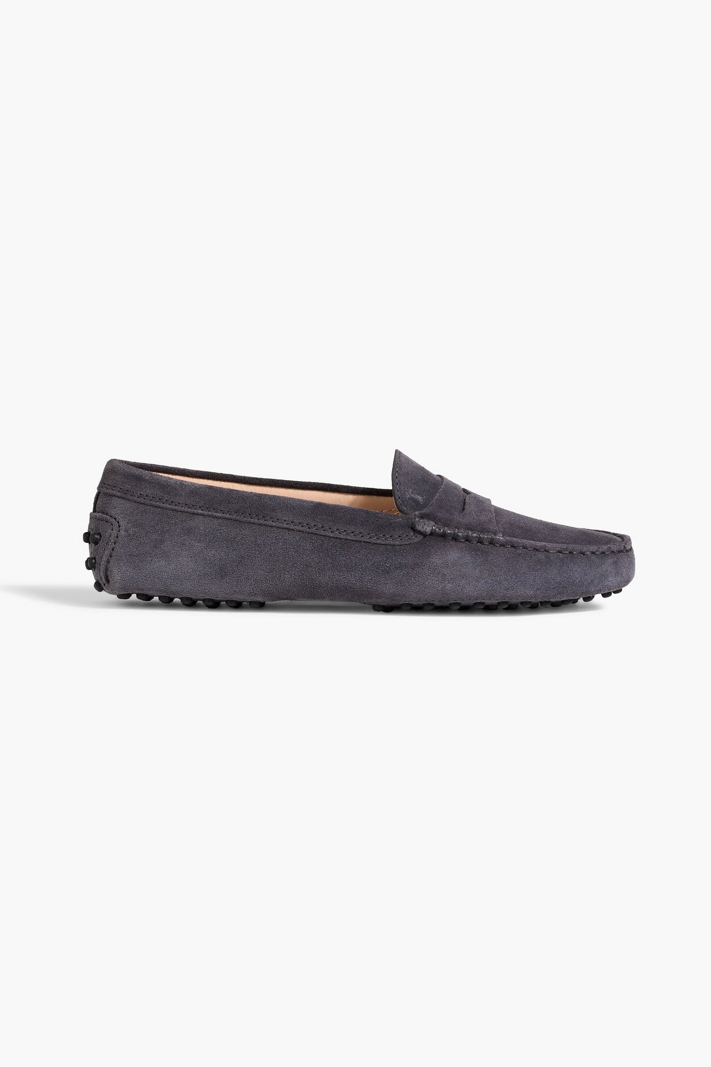 Tod's Gommino Suede Loafers Dark Gray Women's