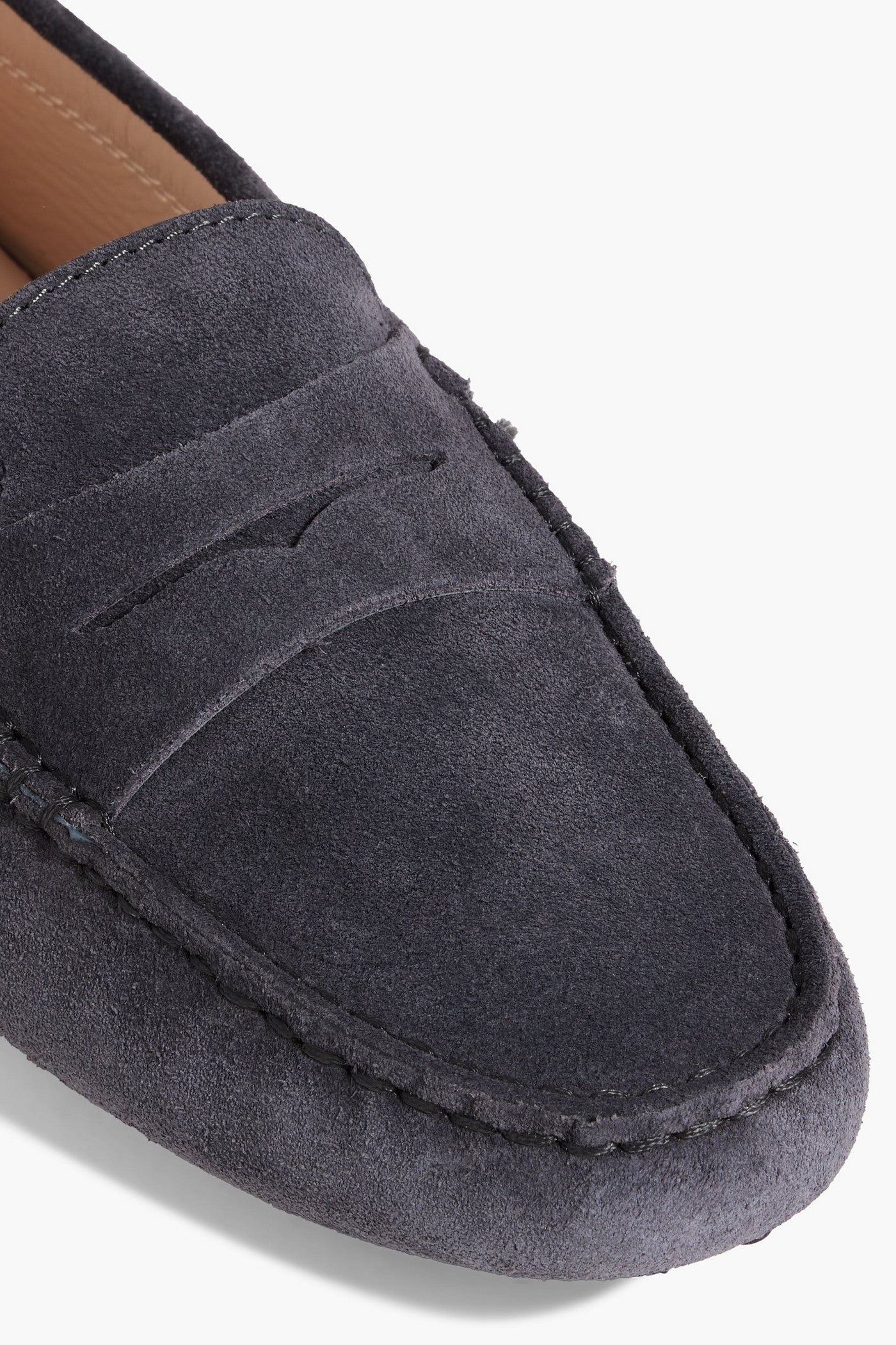 Tod's Gommino Suede Loafers Dark Gray Women's