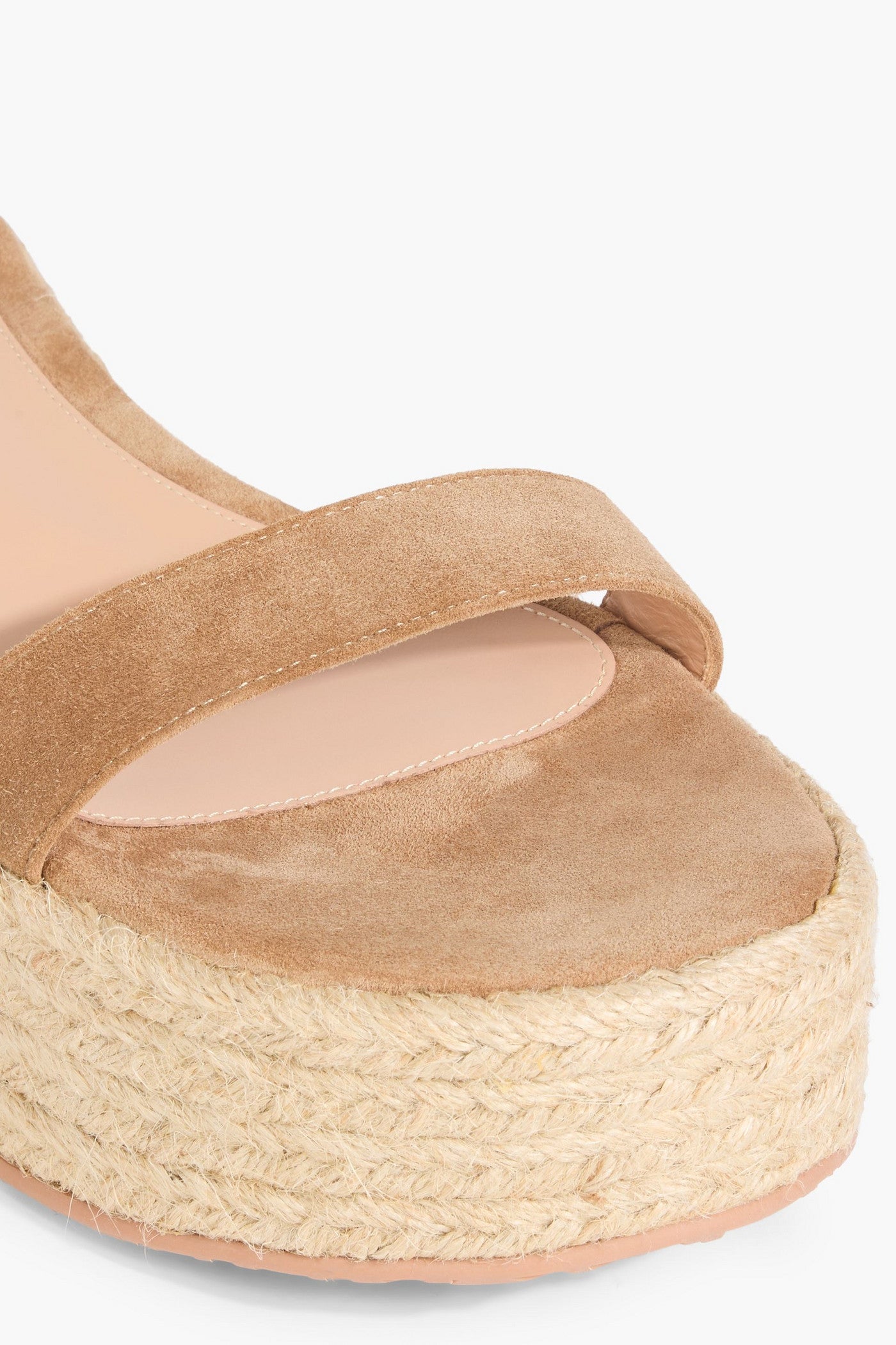 Gianvito Rossi Seville 40 Suede Platform Sandals Neutral Women's
