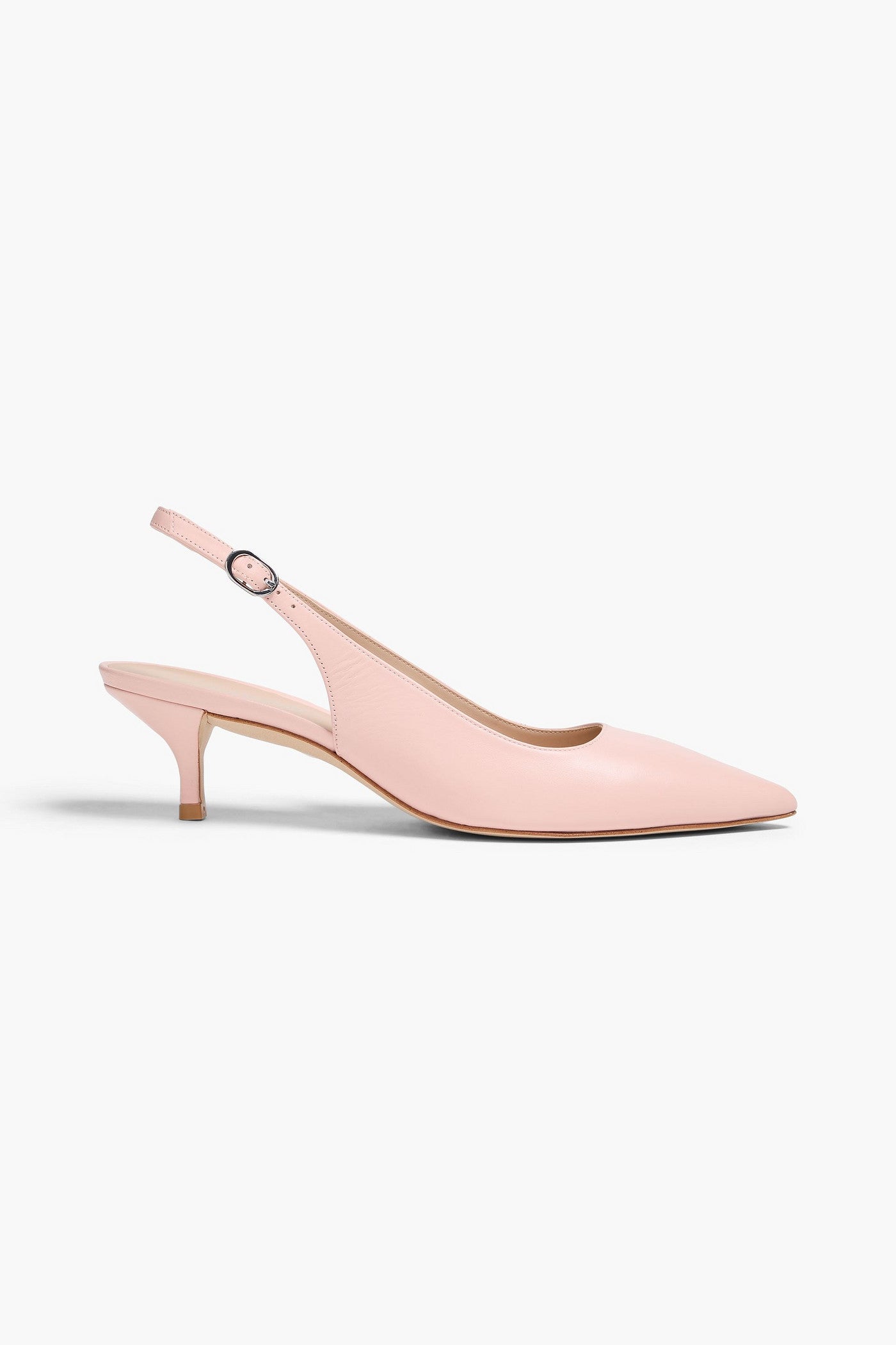 Stuart Weitzman Leigh 50 Leather Slingback Pumps Pastel Pink Women's