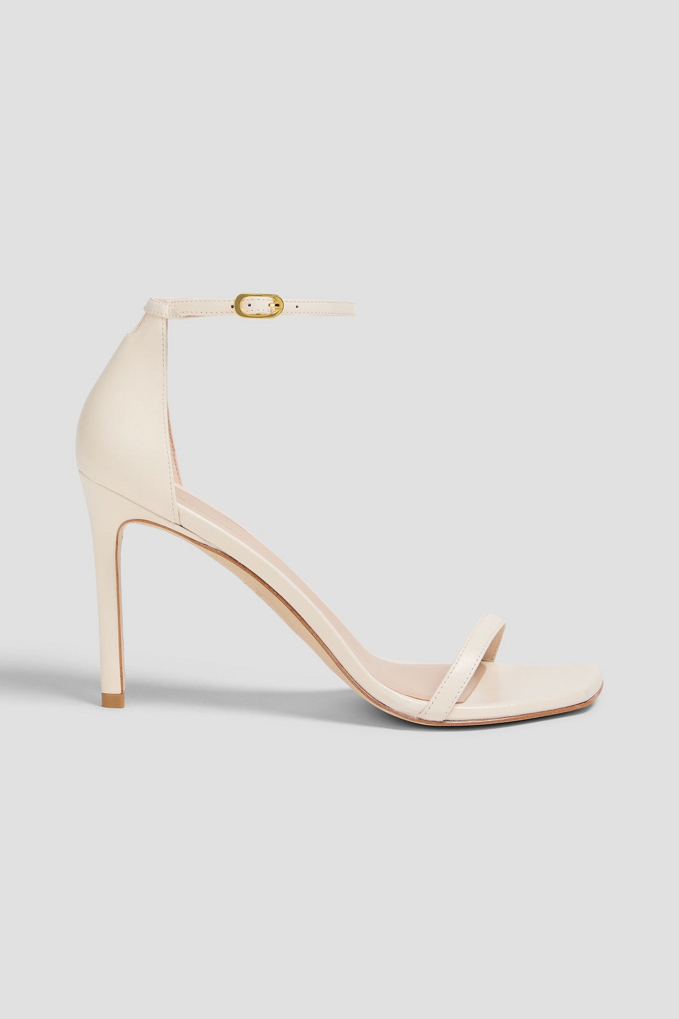 Stuart Weitzman Amelina 95 Leather Sandals Ivory Women's