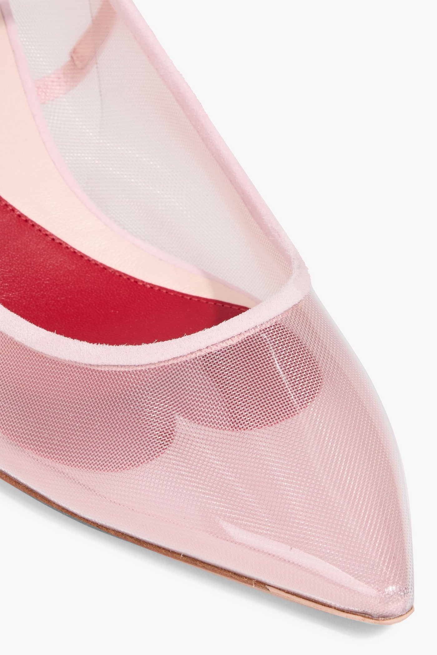 Roger Vivier Babies Virgule Leather-Trimmed Pvc Pumps Baby Pink Women's