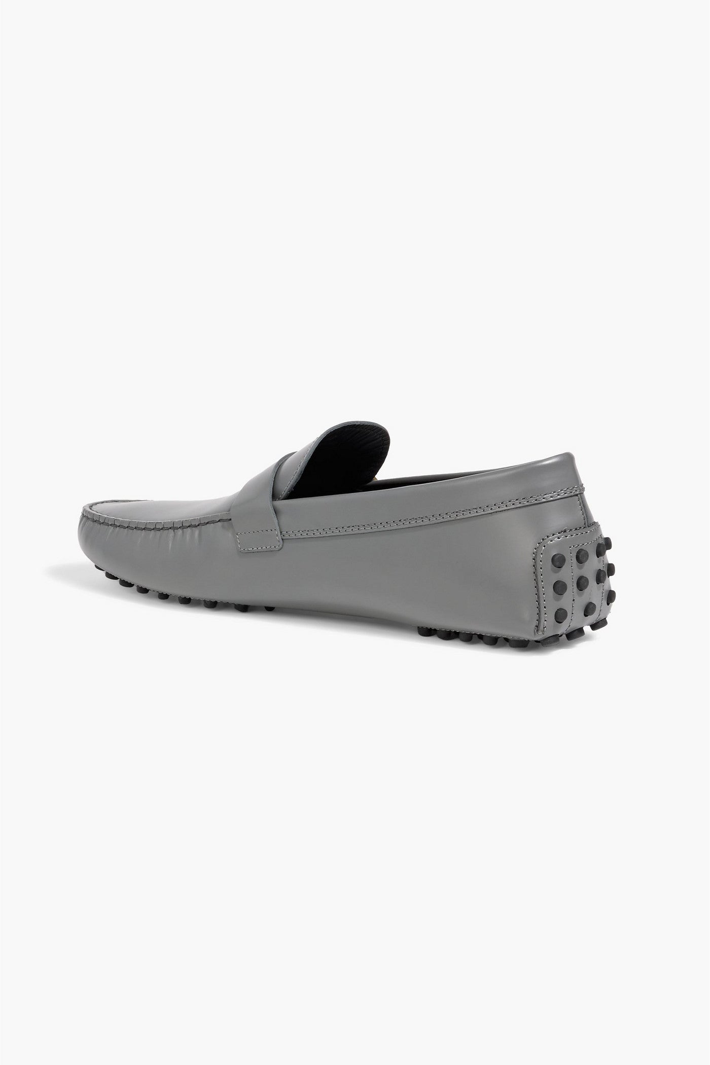 Tod's Gommino Buckled Leather Driving Shoes Gray