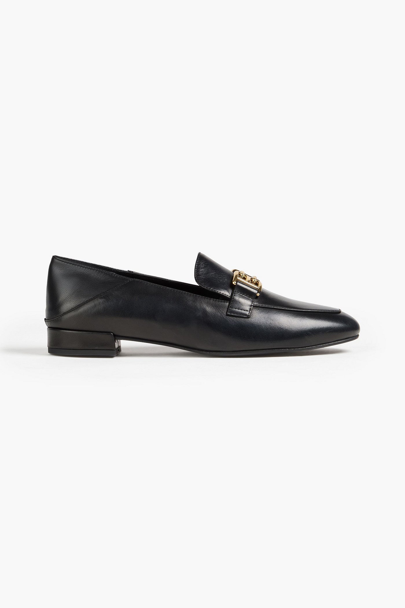 Bally Ellah Embellished Leather Loafers Black Women's