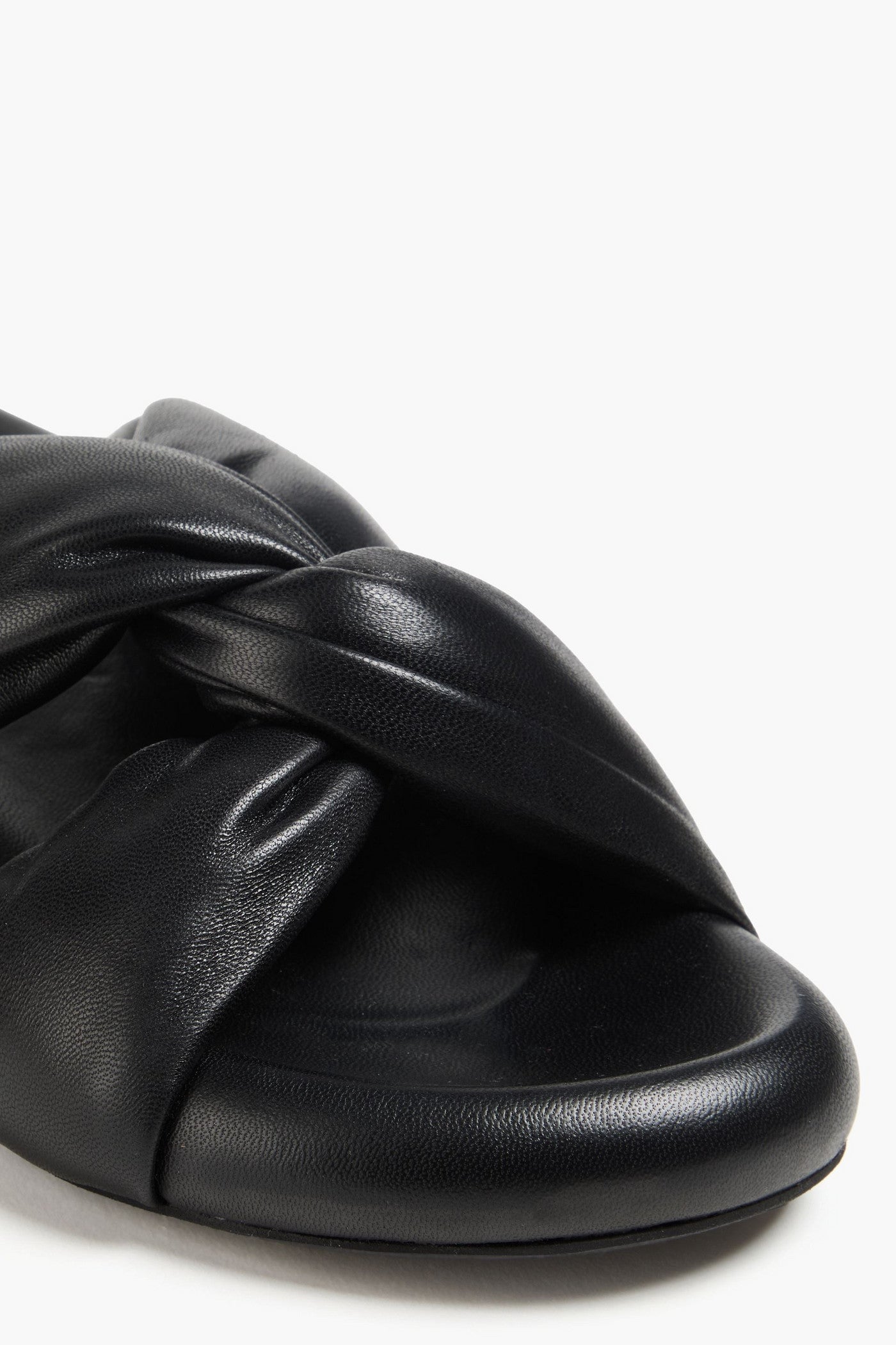 Marni Twisted Leather Sandals Black Women's