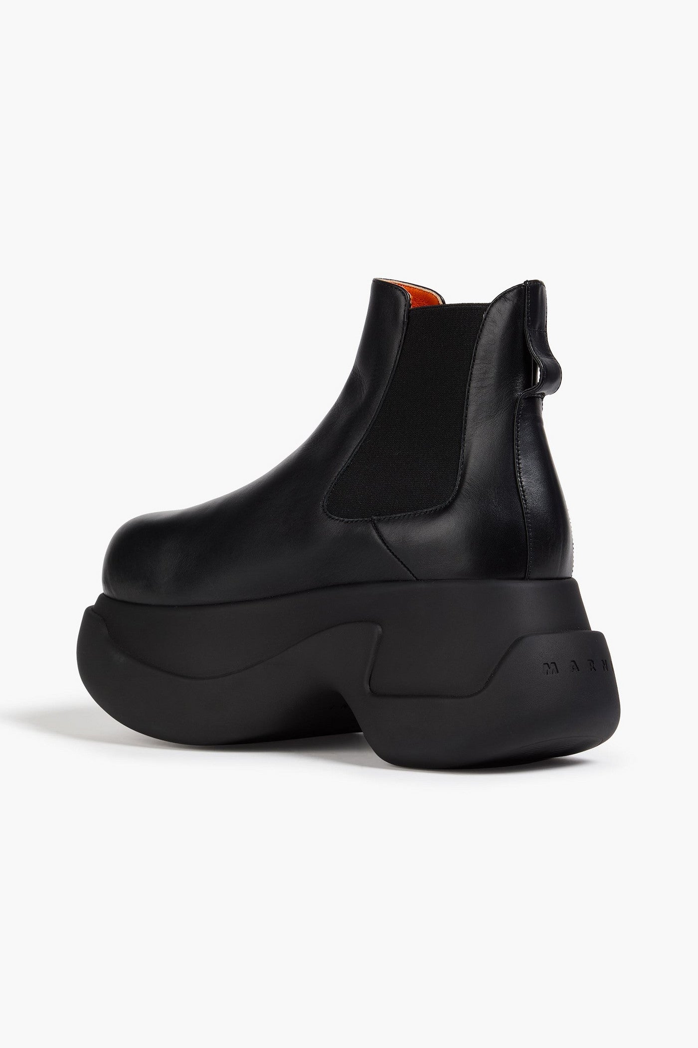 Marni Leather Platform Chelsea Boots Black Women's