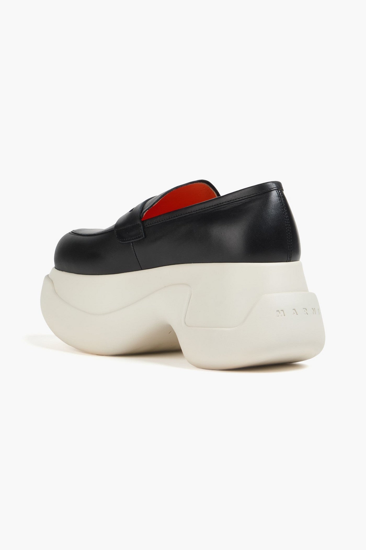 Marni Leather Platform Loafers Black Women's